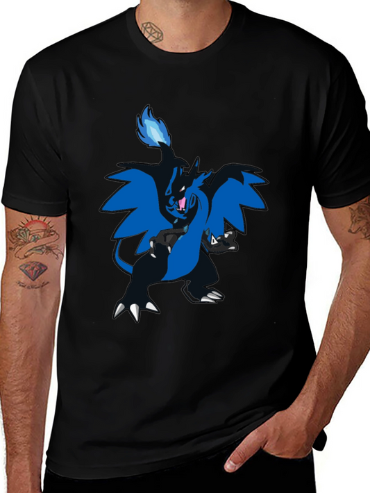 Black T-Shirt with Charizard Design