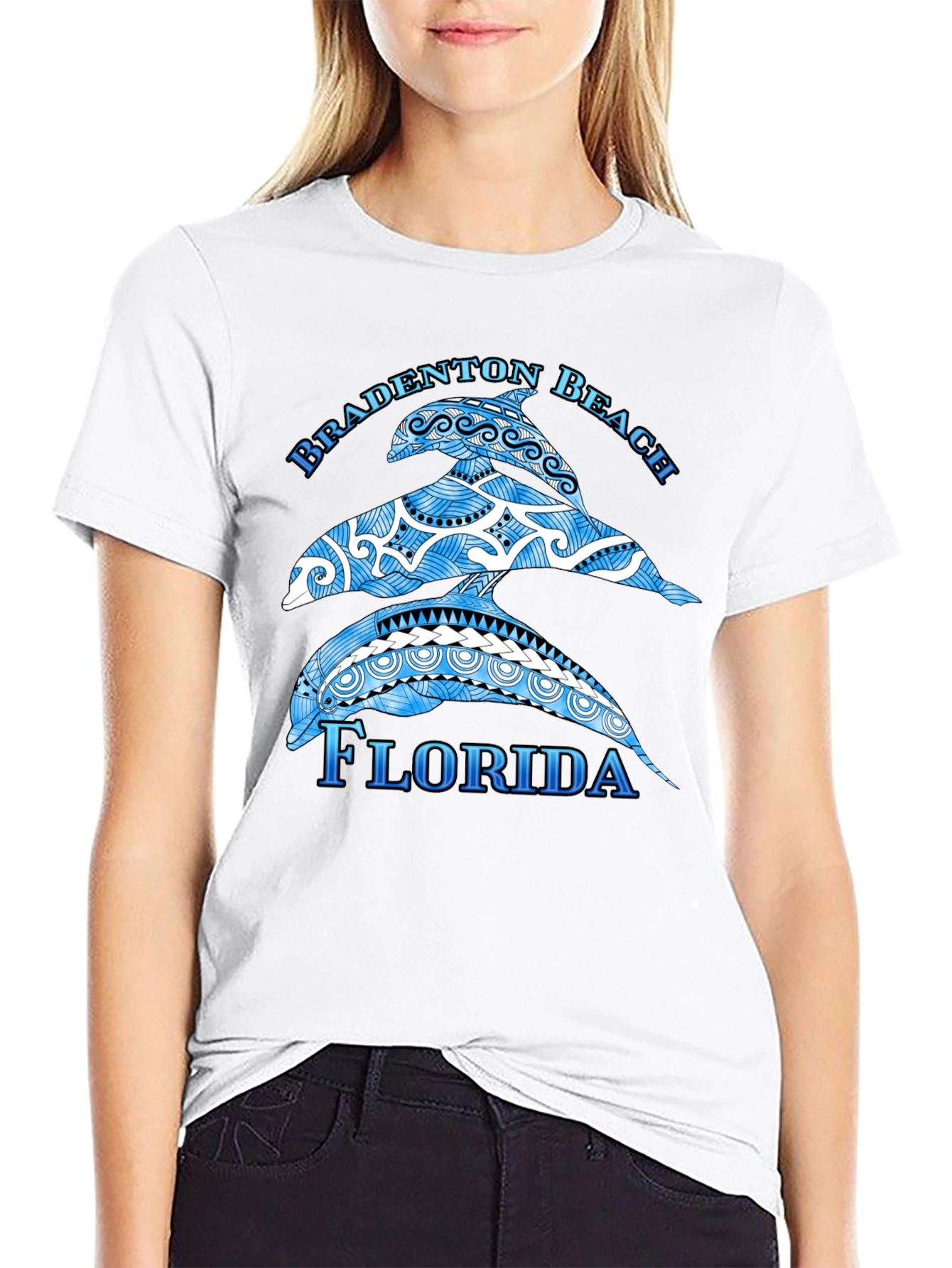 Bradenton Beach Florida Dolphin Graphic T-Shirt