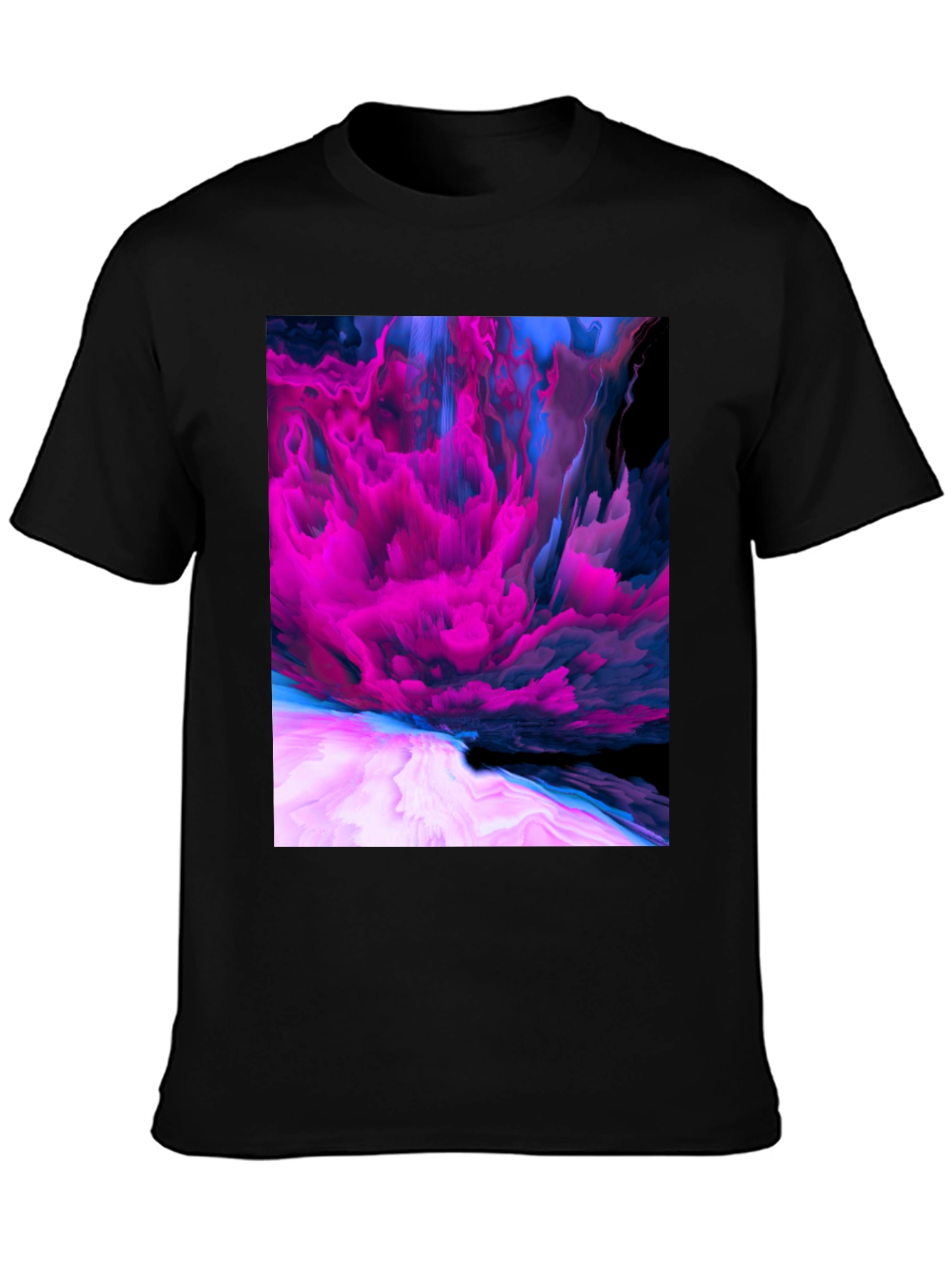 Abstract Art Graphic Print Black T-Shirt
