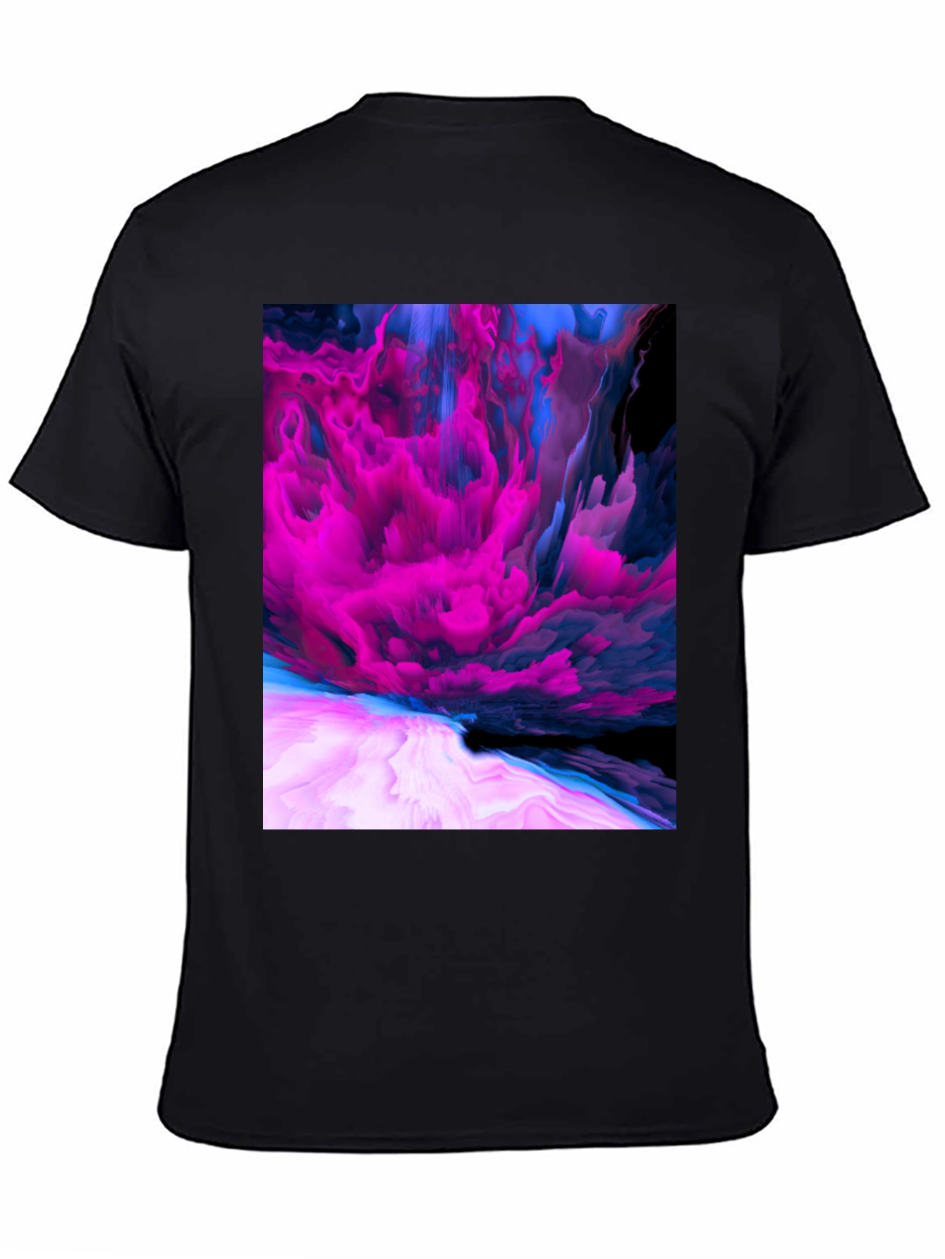 Abstract Art Graphic Print Black T-Shirt