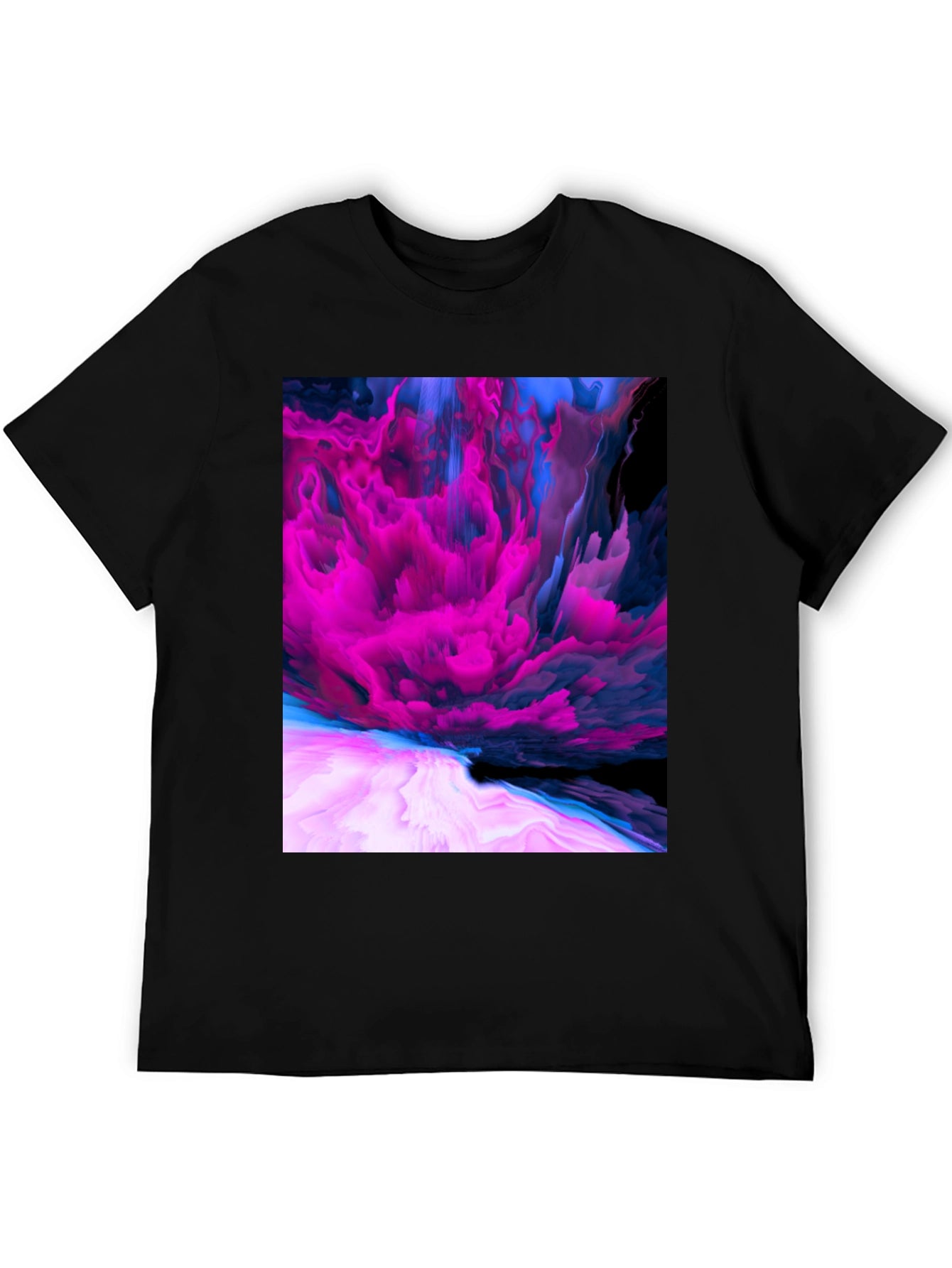 Abstract Art Graphic Print Black T-Shirt