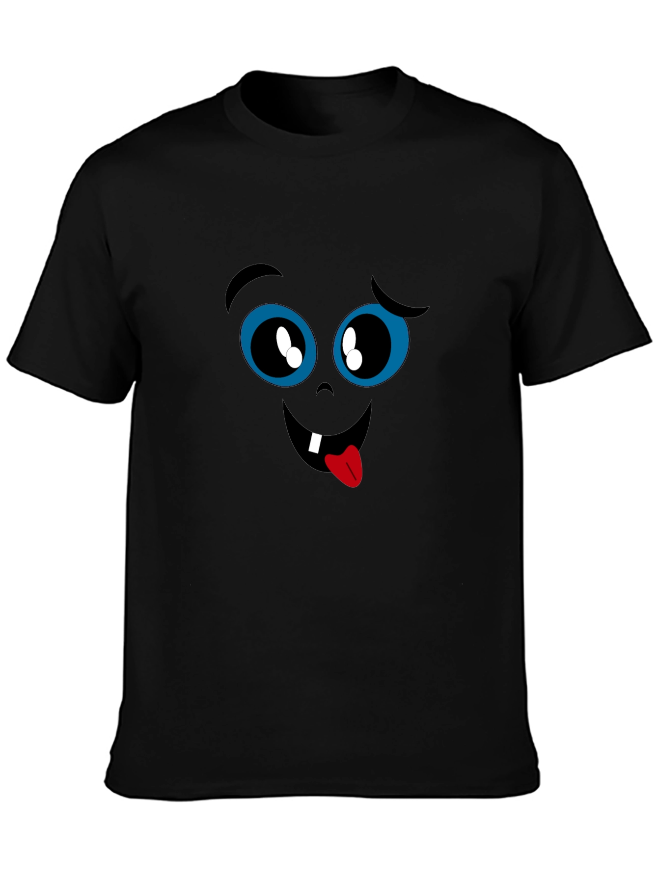 Funny Face Graphic Black T-Shirt