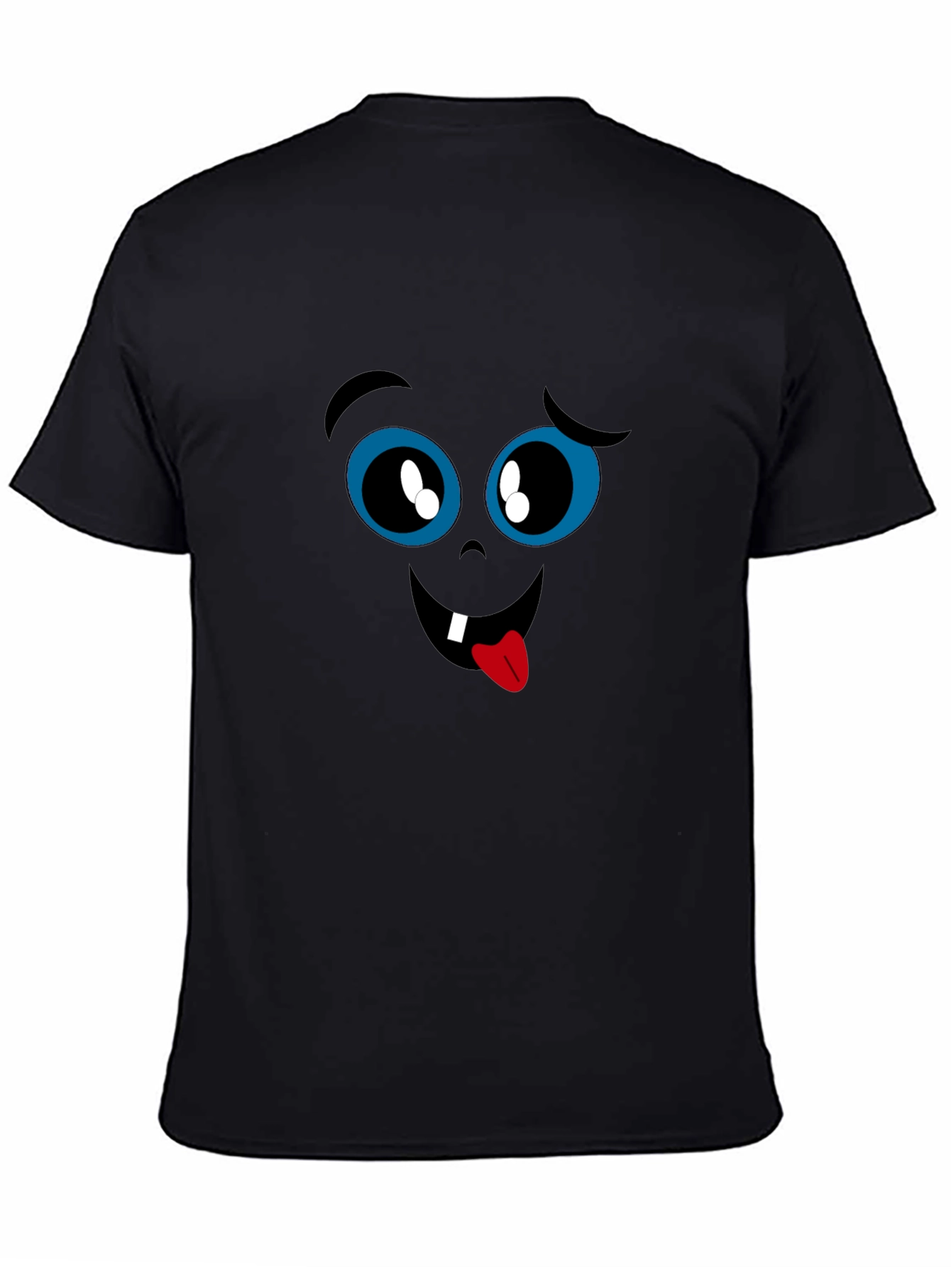 Funny Face Graphic Black T-Shirt