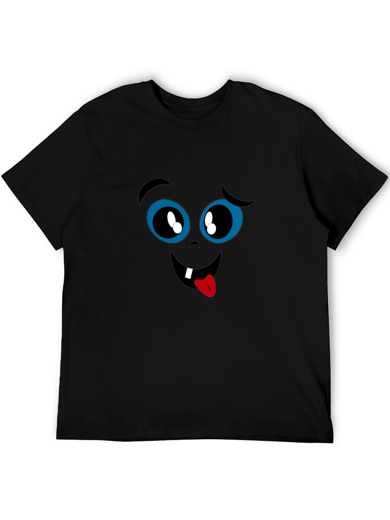 Funny Face Graphic Black T-Shirt