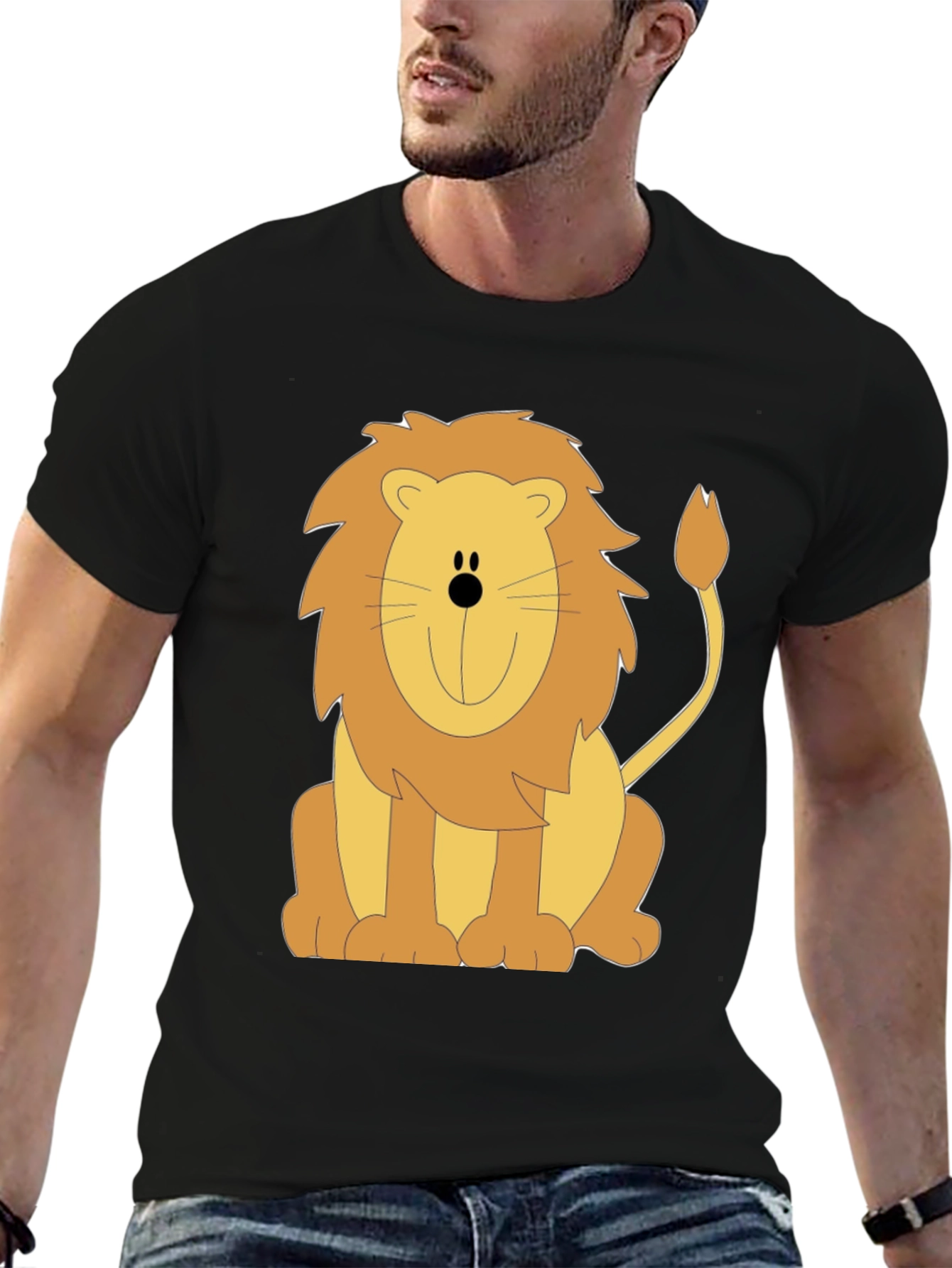 Lion Graphic Tee - Unisex Black T-Shirt