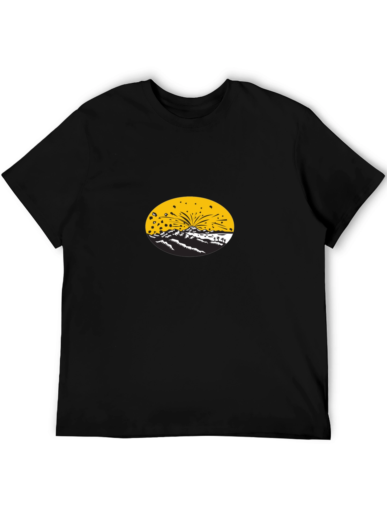 Graphic Print Black T-Shirt