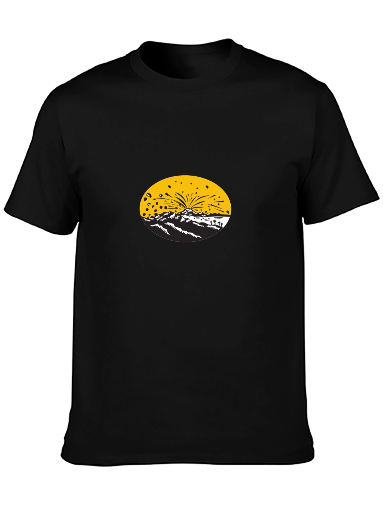 Graphic Print Black T-Shirt