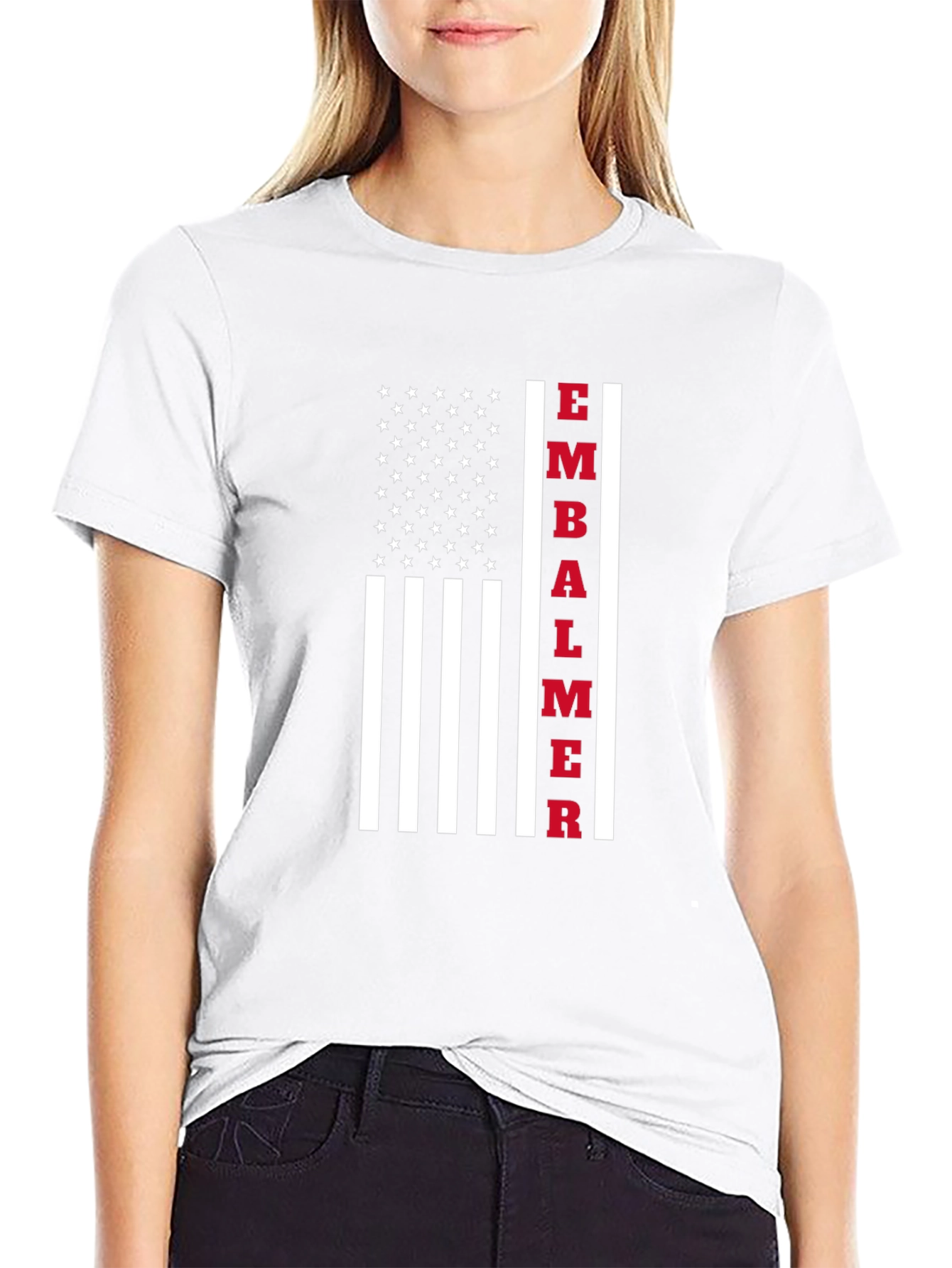 Embalmer American Flag Graphic T-Shirt