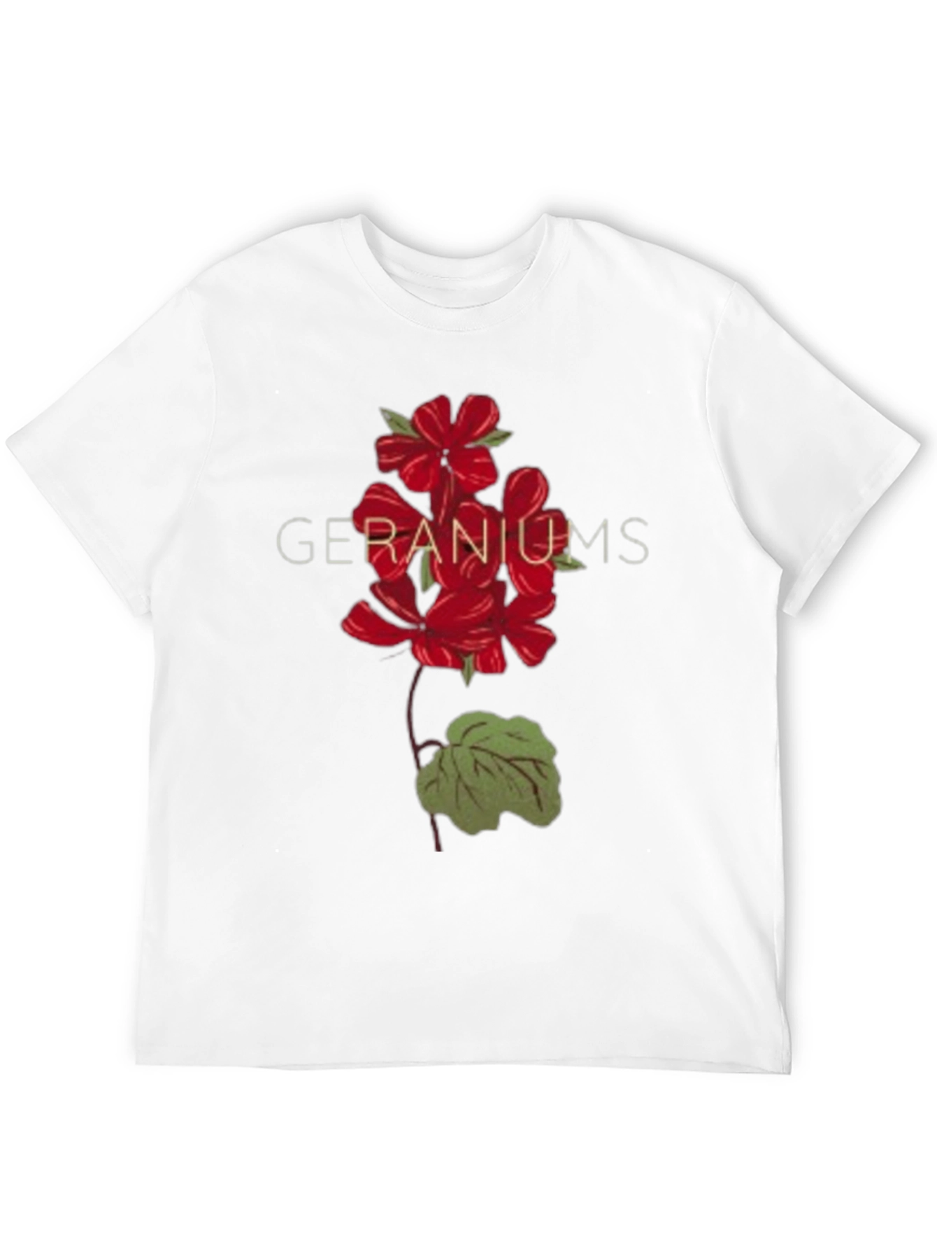 Geranium Graphic Black T-Shirt