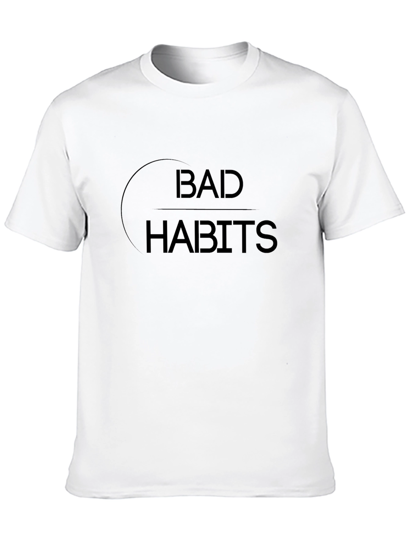Bad Habits Graphic Tee - Stylish Black Cotton T-Shirt