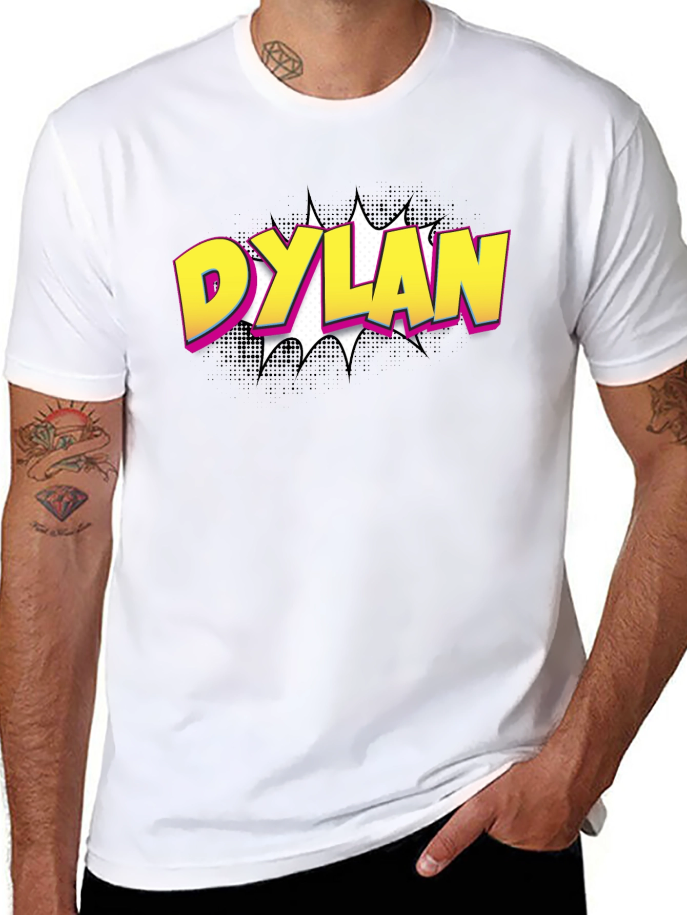 Dylan Comic Style Black T-Shirt