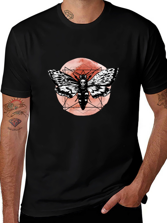 Skull Moth Graphic Tee - Dark Aesthetic T-Shirt