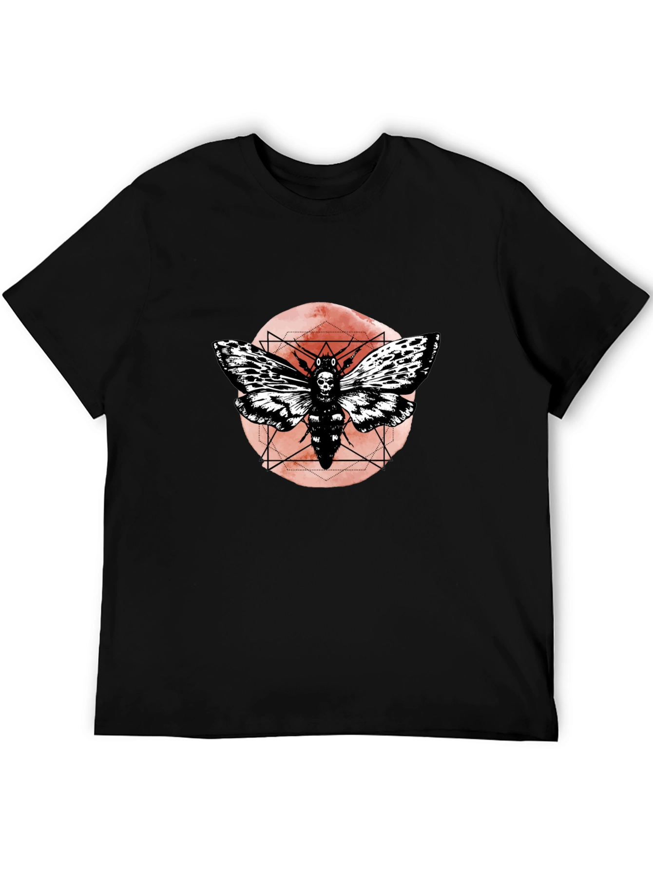 Skull Moth Graphic Tee - Dark Aesthetic T-Shirt