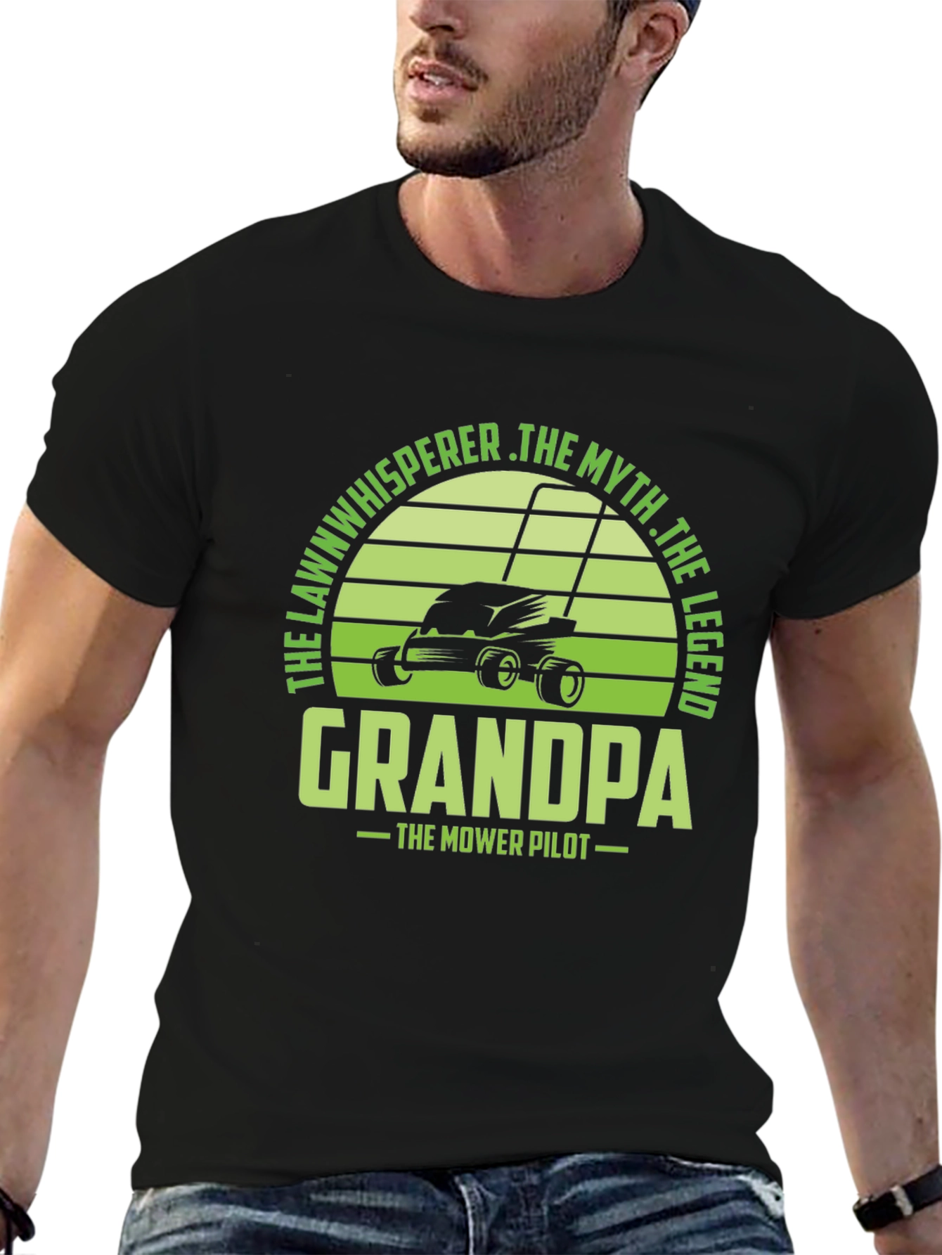 Grandpa Lawn Mower Pilot T-Shirt
