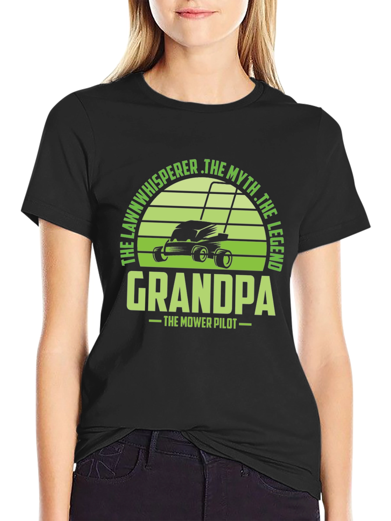 Grandpa Lawn Mower Pilot T-Shirt