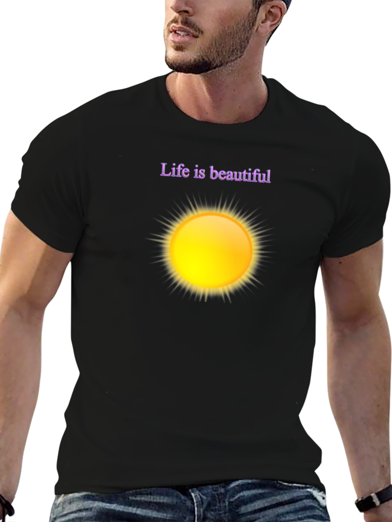 Life is Beautiful Graphic Tee - Black