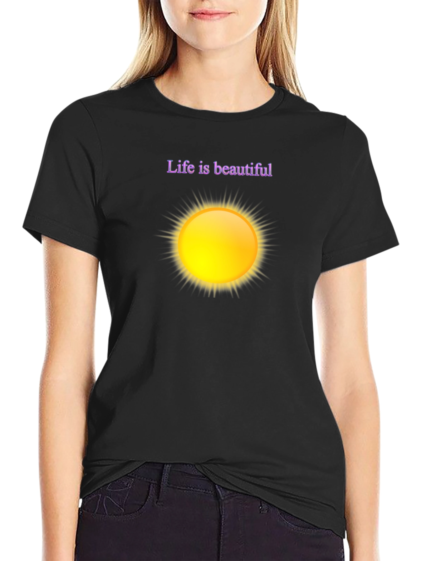 Life is Beautiful Graphic Tee - Black