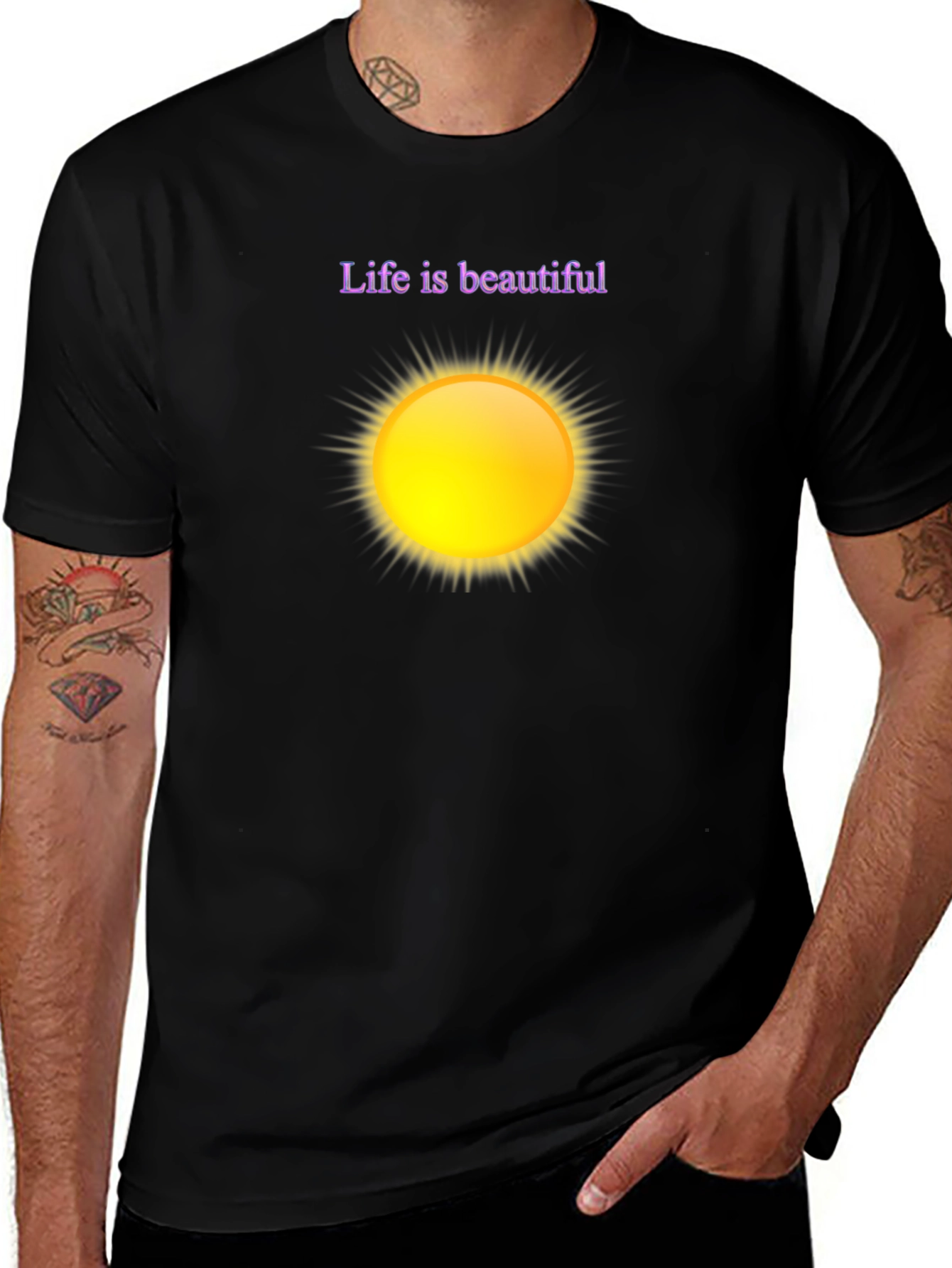 Life is Beautiful Graphic Tee - Black
