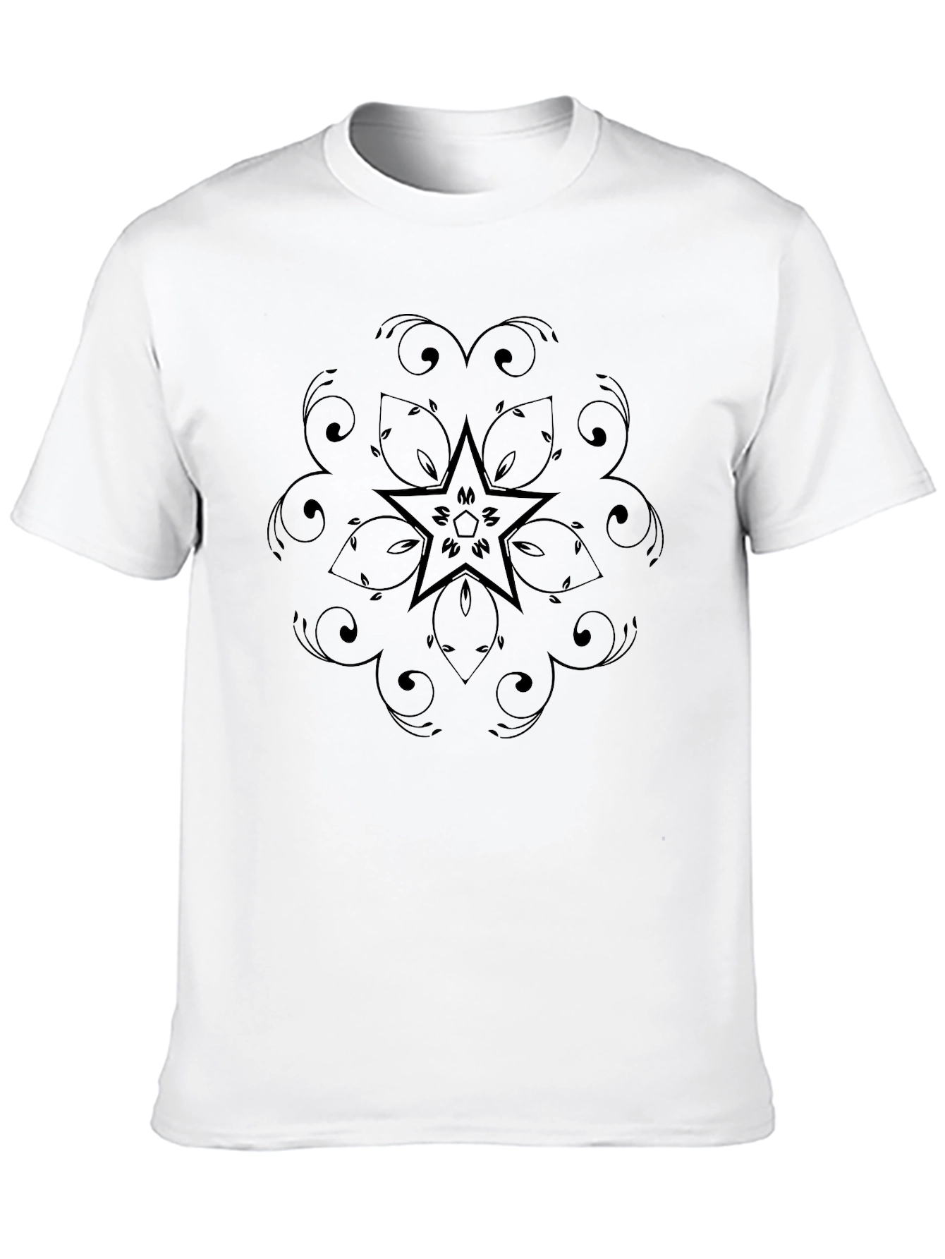 Star Mandala Graphic Black T-Shirt