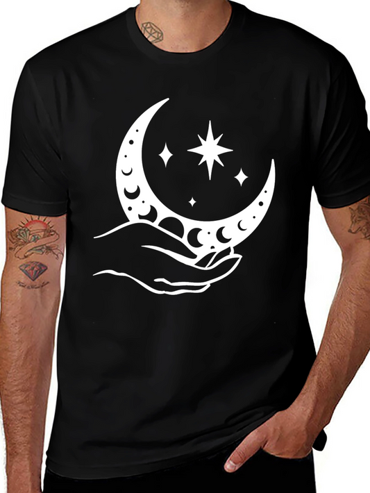 Moon & Stars Graphic Tee - Black