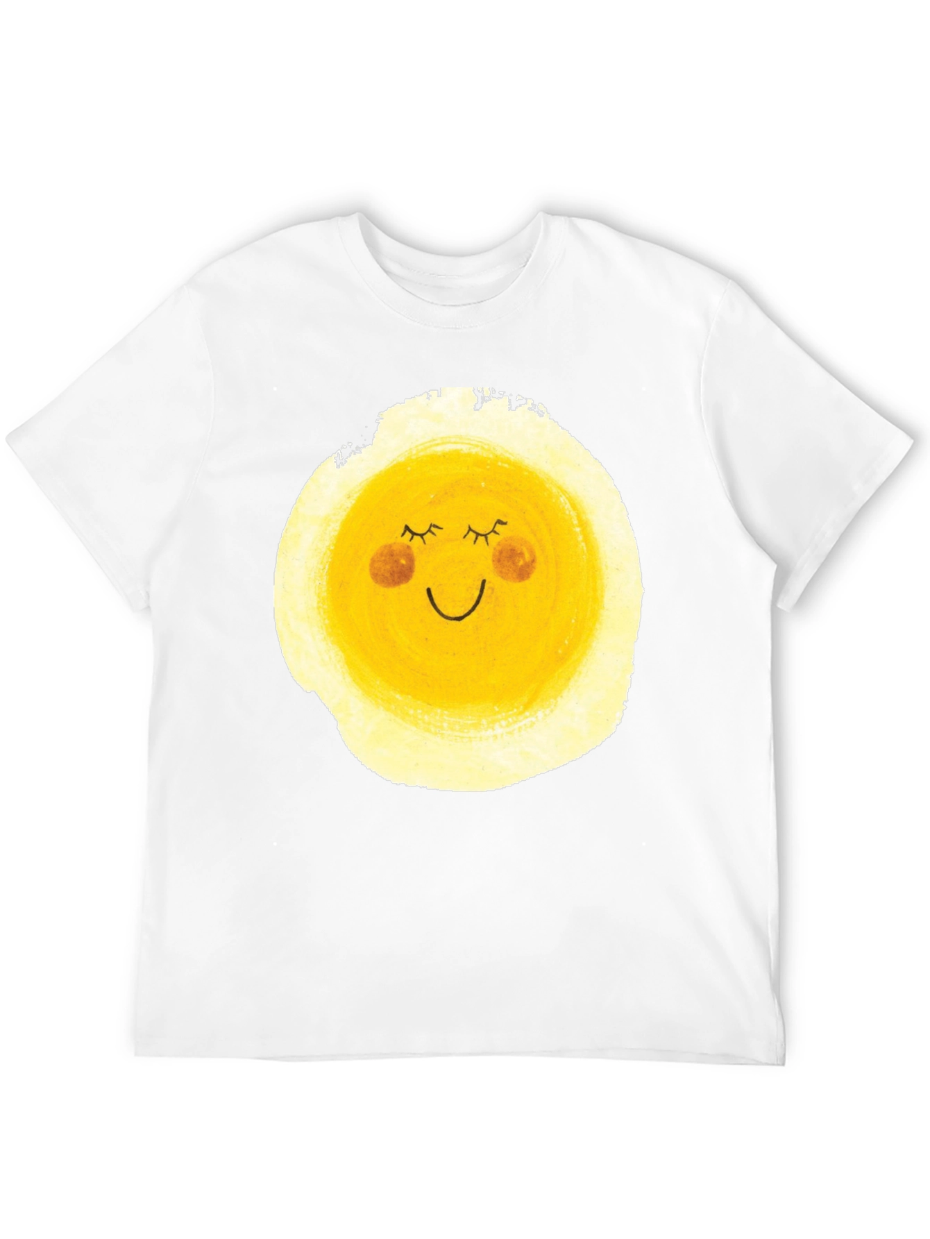 Sunny Face Graphic Black T-Shirt