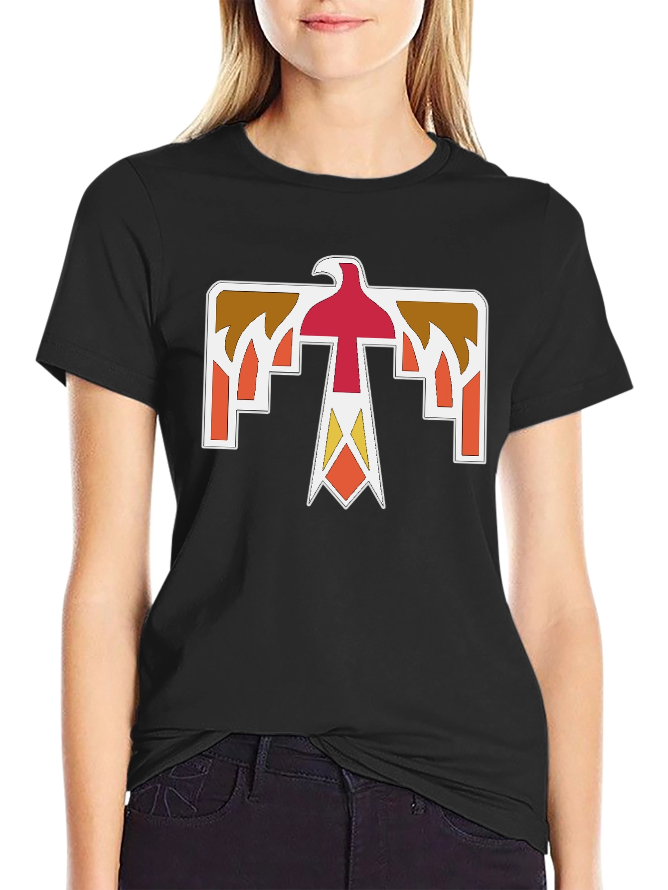Retro Thunderbird Graphic Black T-Shirt