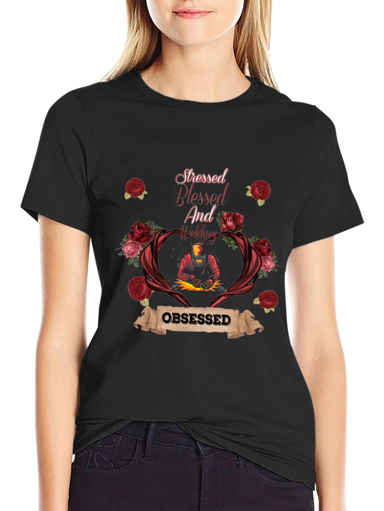 Stressed Blessed And Welding Obsessed T-Shirt