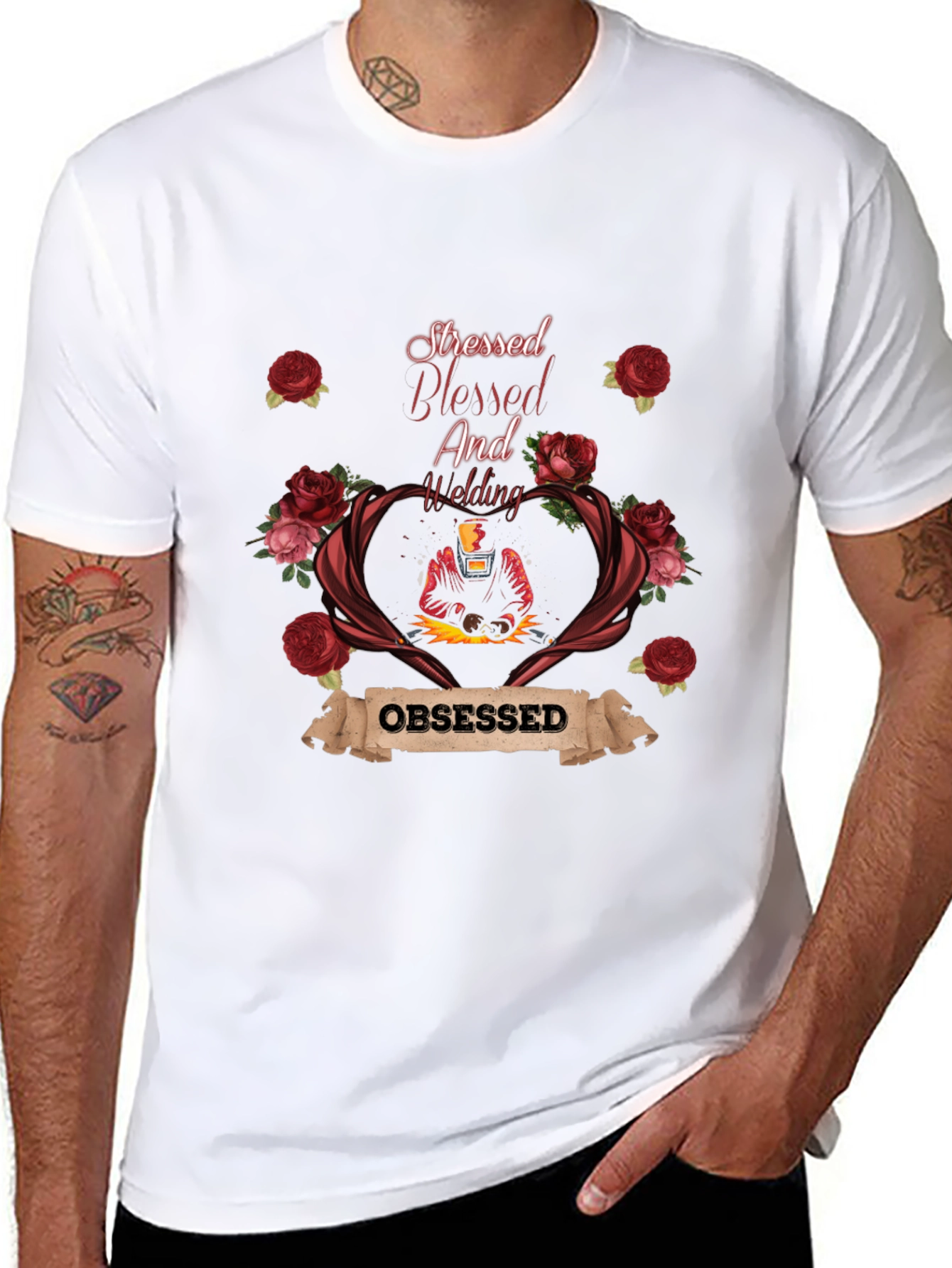 Stressed Blessed And Welding Obsessed T-Shirt