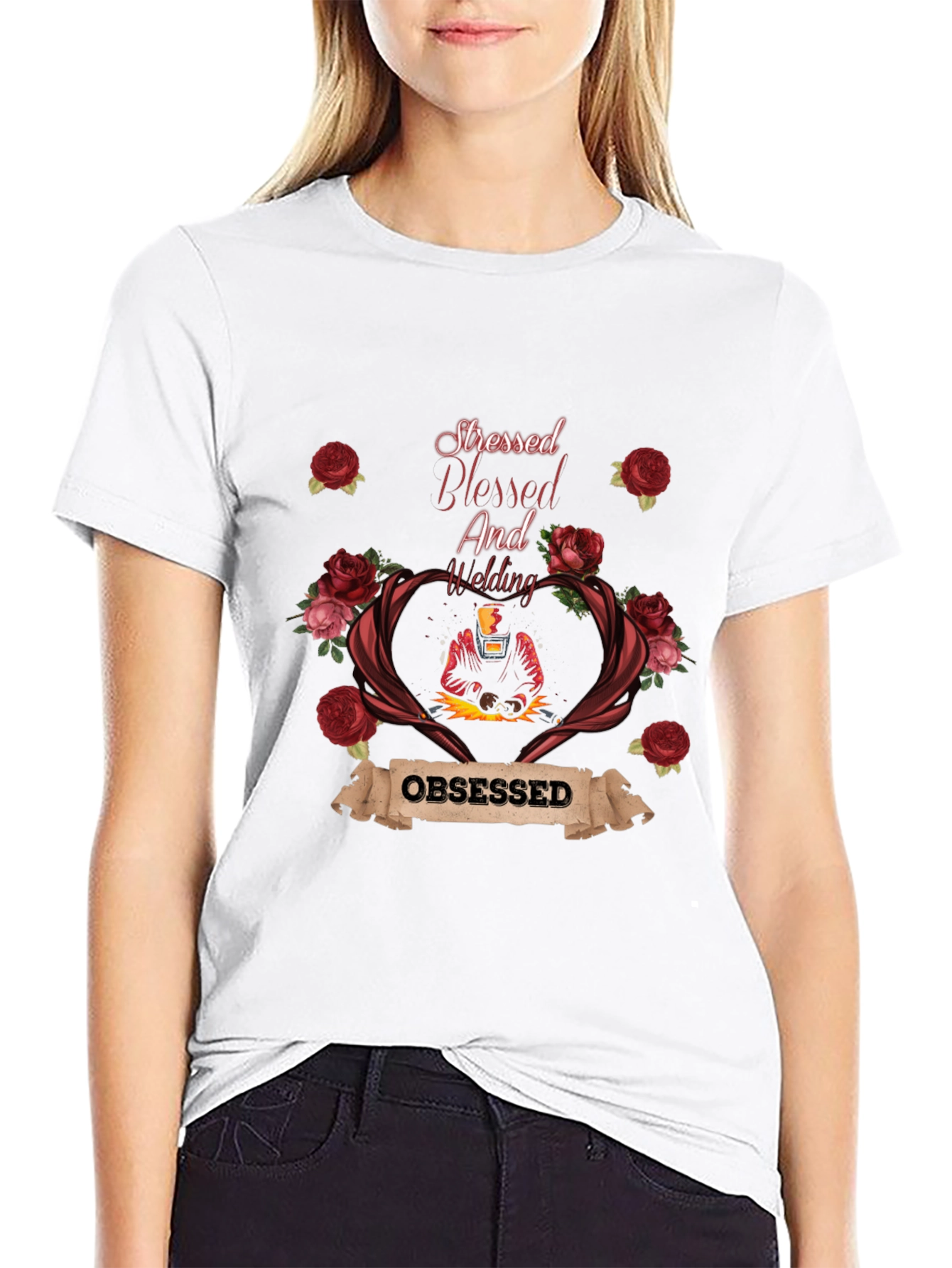 Stressed Blessed And Welding Obsessed T-Shirt