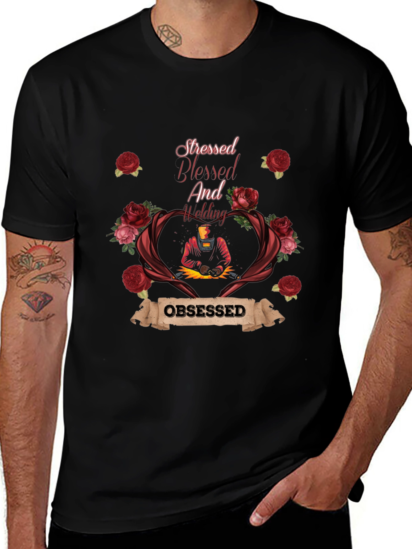 Stressed Blessed And Welding Obsessed T-Shirt