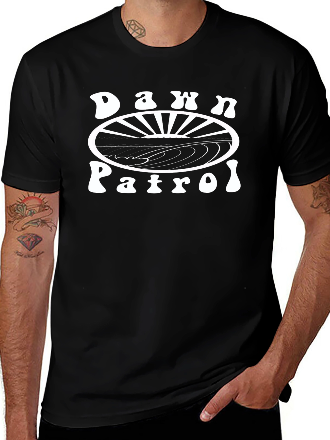 Dawn Patrol Black Graphic T-Shirt