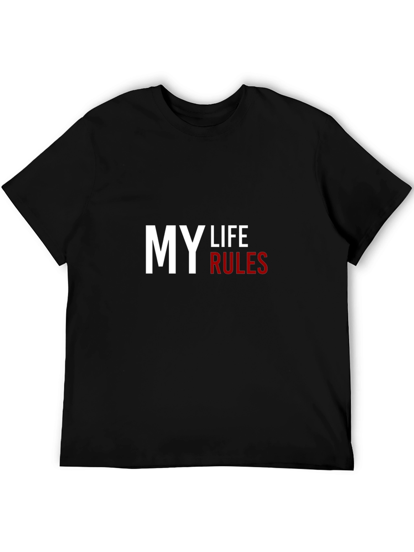 My Life Rules Black Graphic Tee