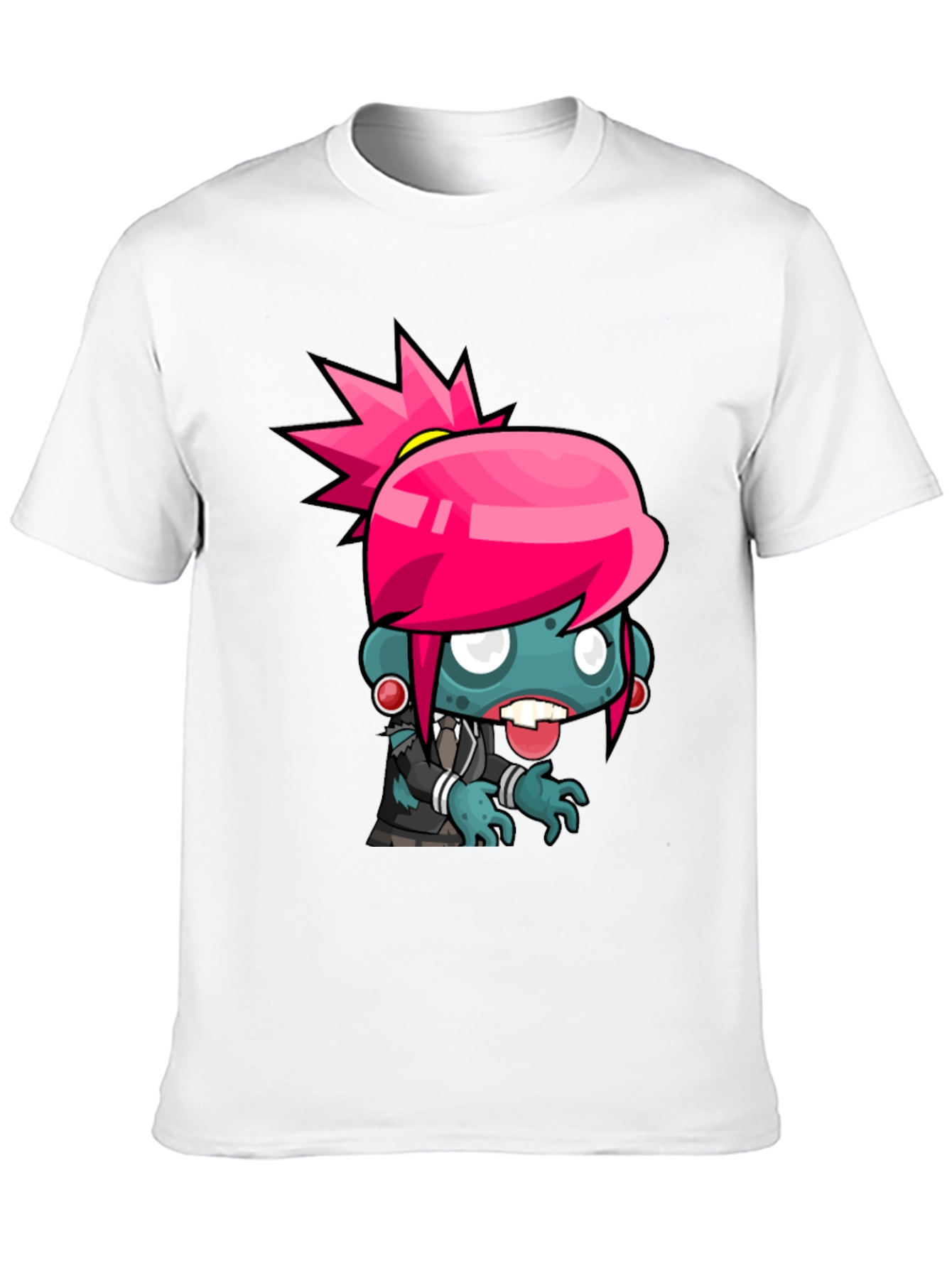 Zombie Girl Graphic Tee - Cool Cartoon Design