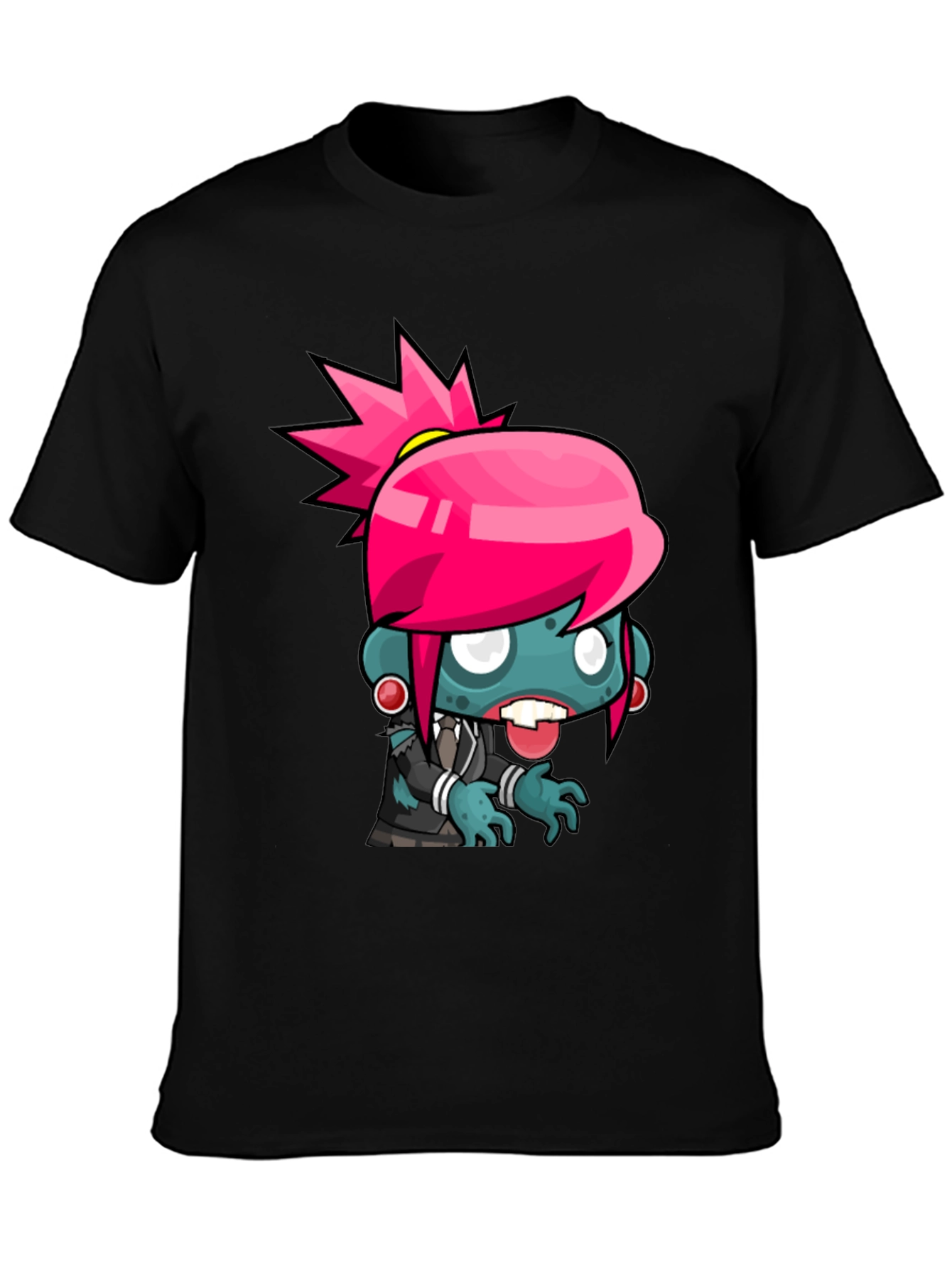 Zombie Girl Graphic Tee - Cool Cartoon Design