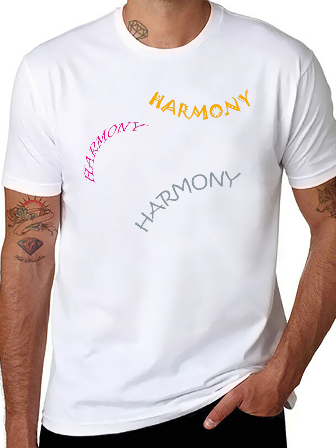 Harmony Tee - Graphic Design Black T-Shirt