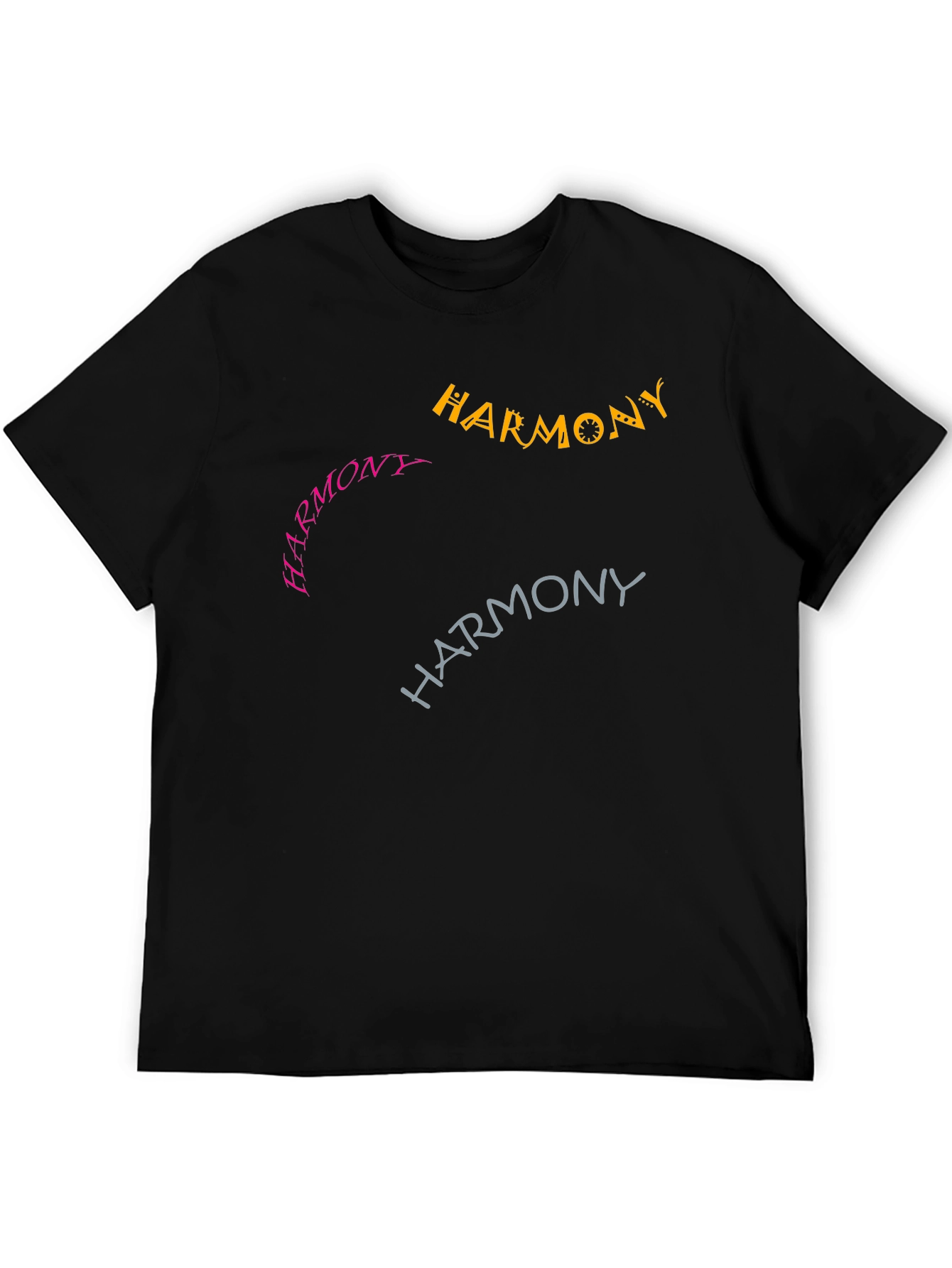 Harmony Tee - Graphic Design Black T-Shirt