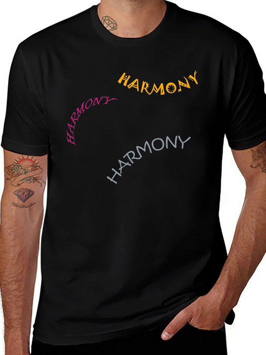 Harmony Tee - Graphic Design Black T-Shirt