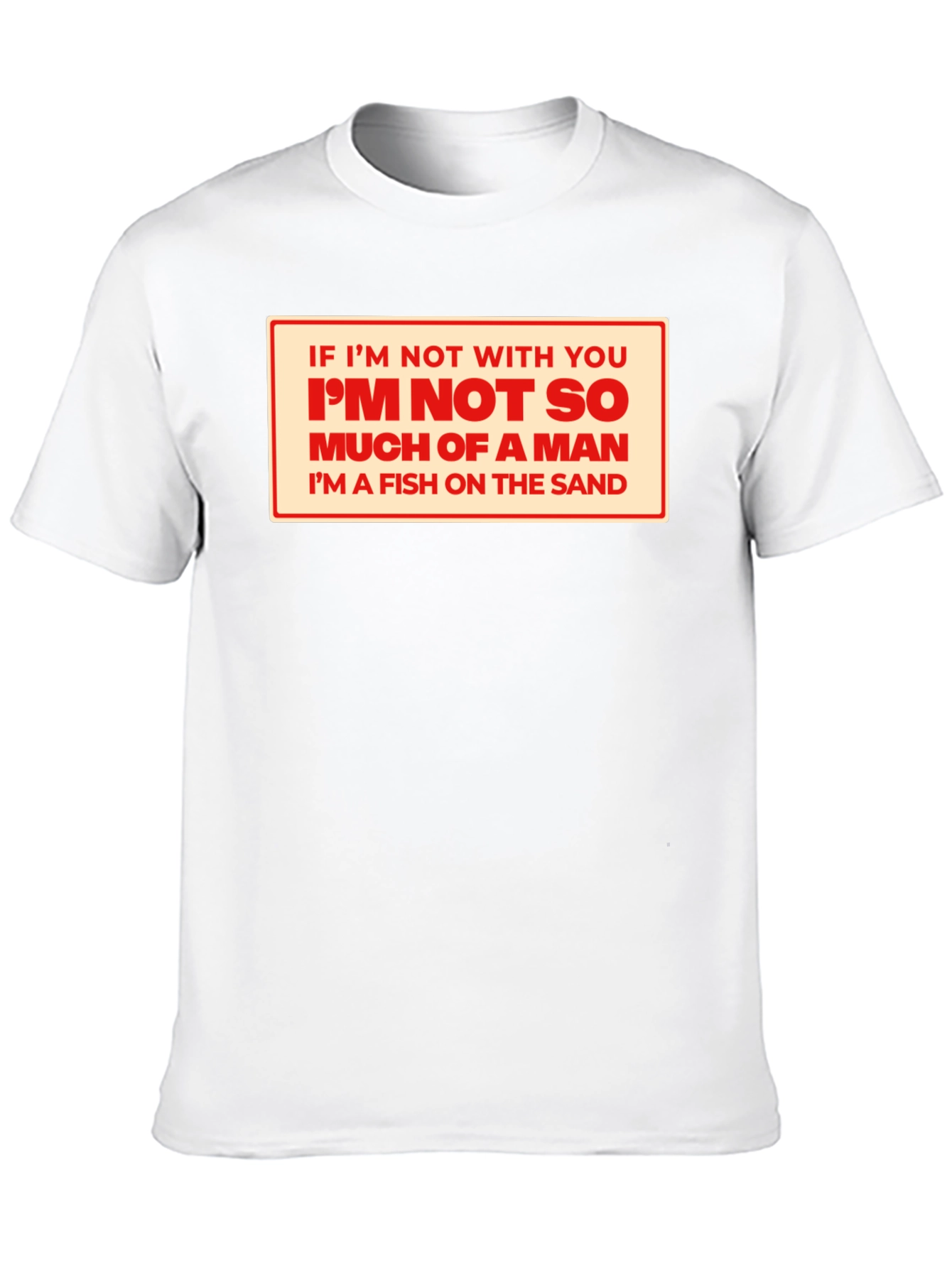 Fish on Sand T-Shirt Funny Fishing Gift
