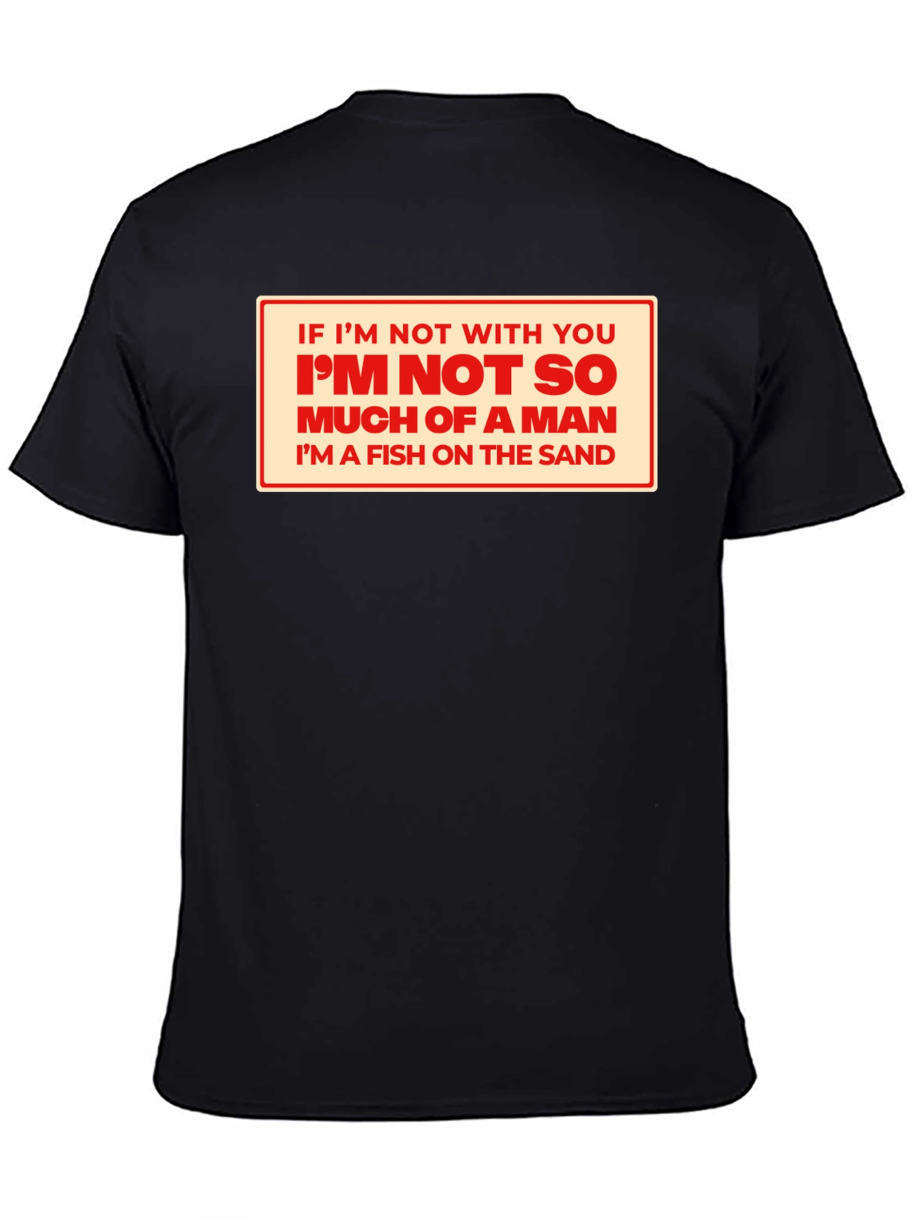 Fish on Sand T-Shirt Funny Fishing Gift