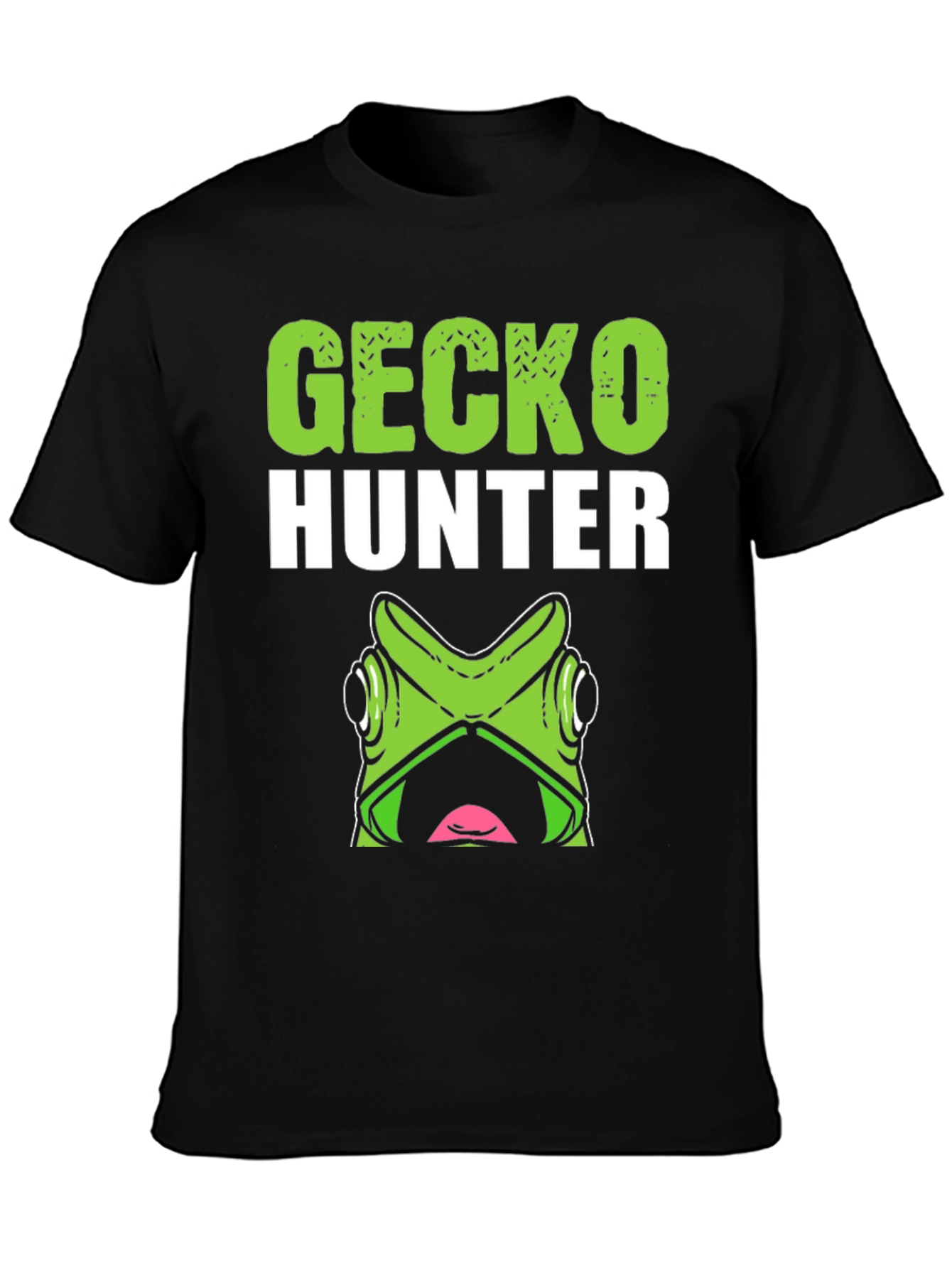 Gecko Hunter Graphic Tee - Funny Reptile Lover Shirt