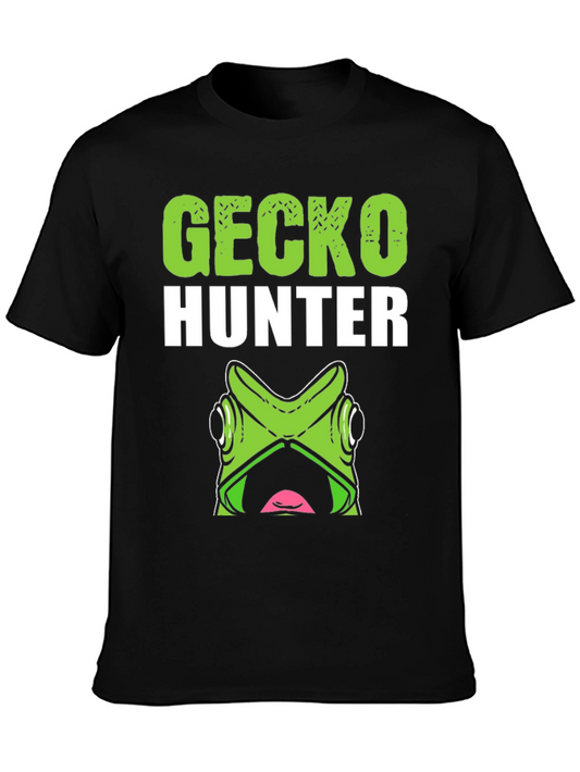 Gecko Hunter Graphic Tee - Funny Reptile Lover Shirt