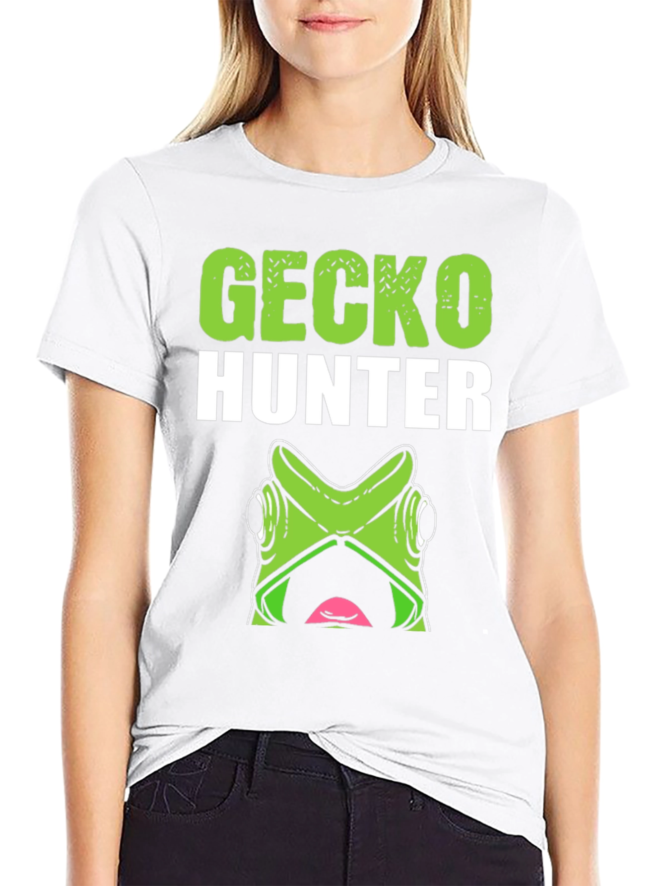 Gecko Hunter Graphic Tee - Funny Reptile Lover Shirt
