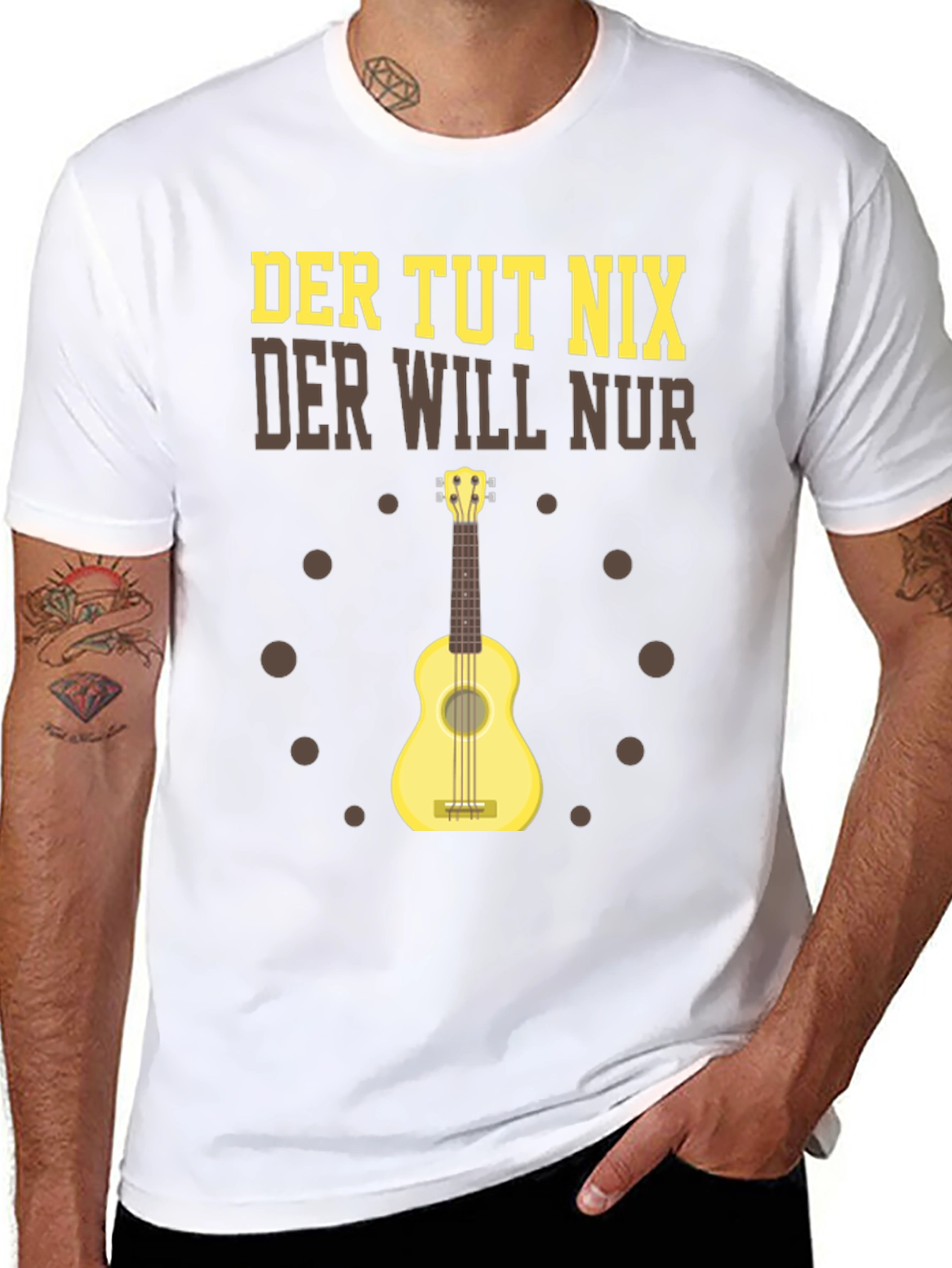 Der Tut Nix Graphic T-Shirt Ukulele Player