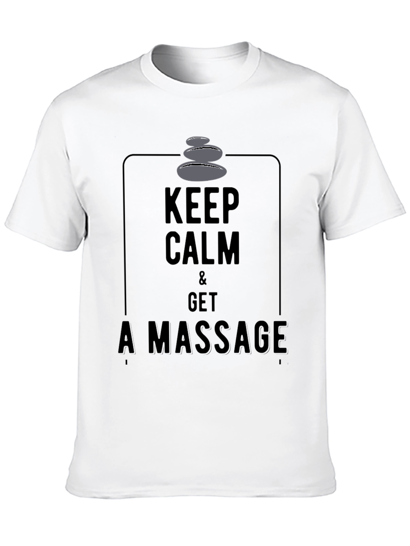 Keep Calm & Get a Massage Black Graphic Tee