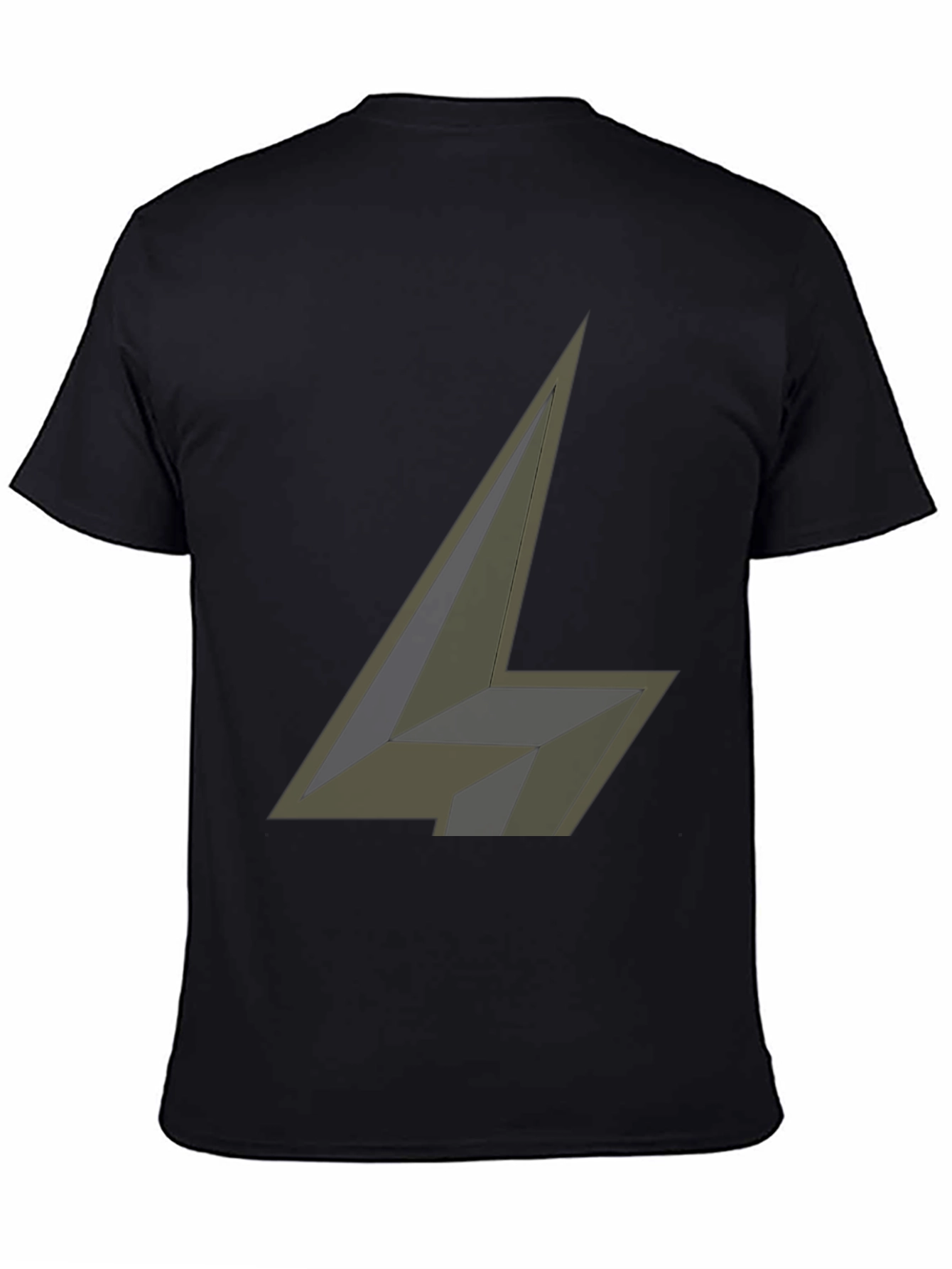 Abstract Geometric Design Black T-Shirt