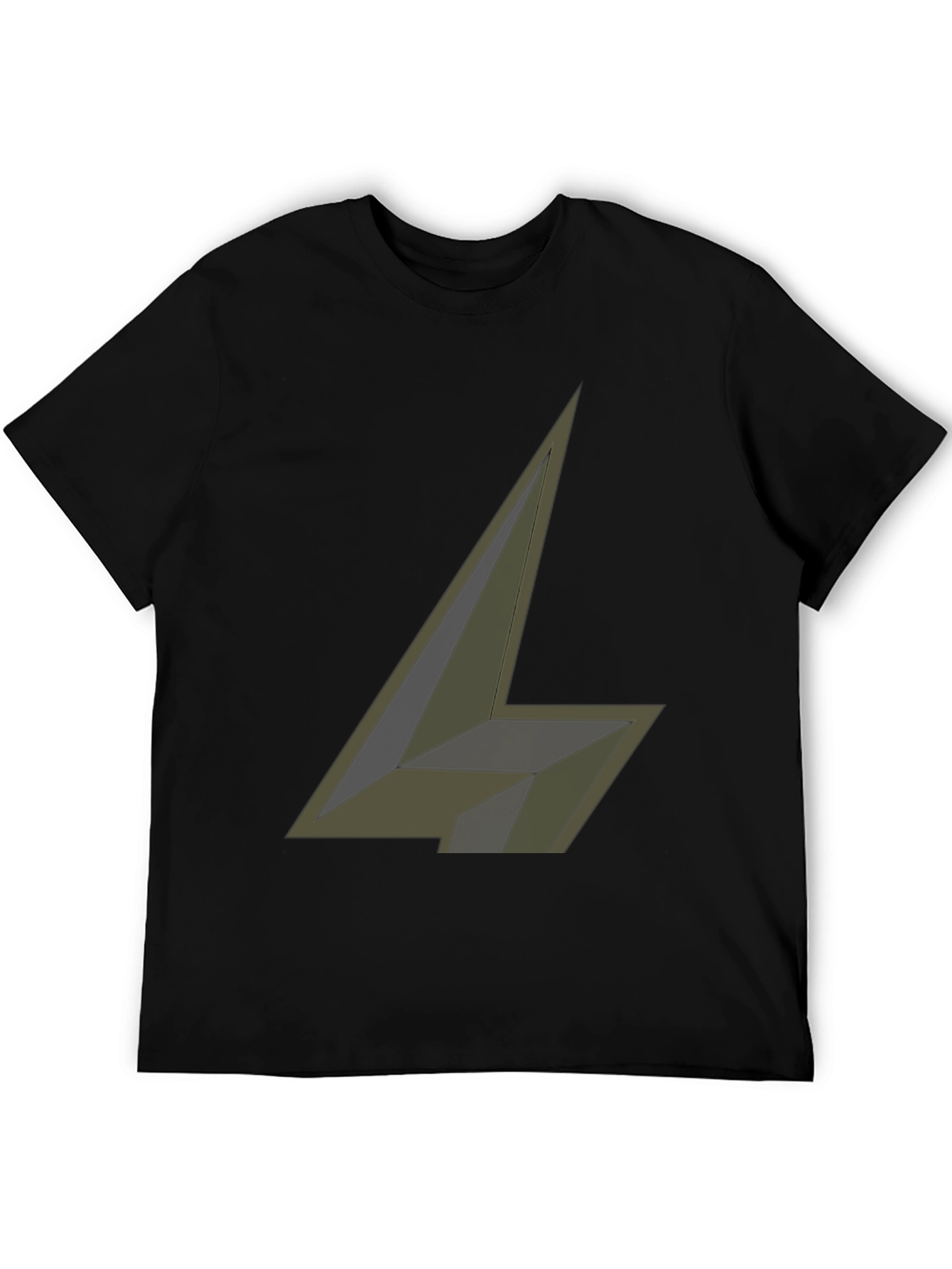 Abstract Geometric Design Black T-Shirt