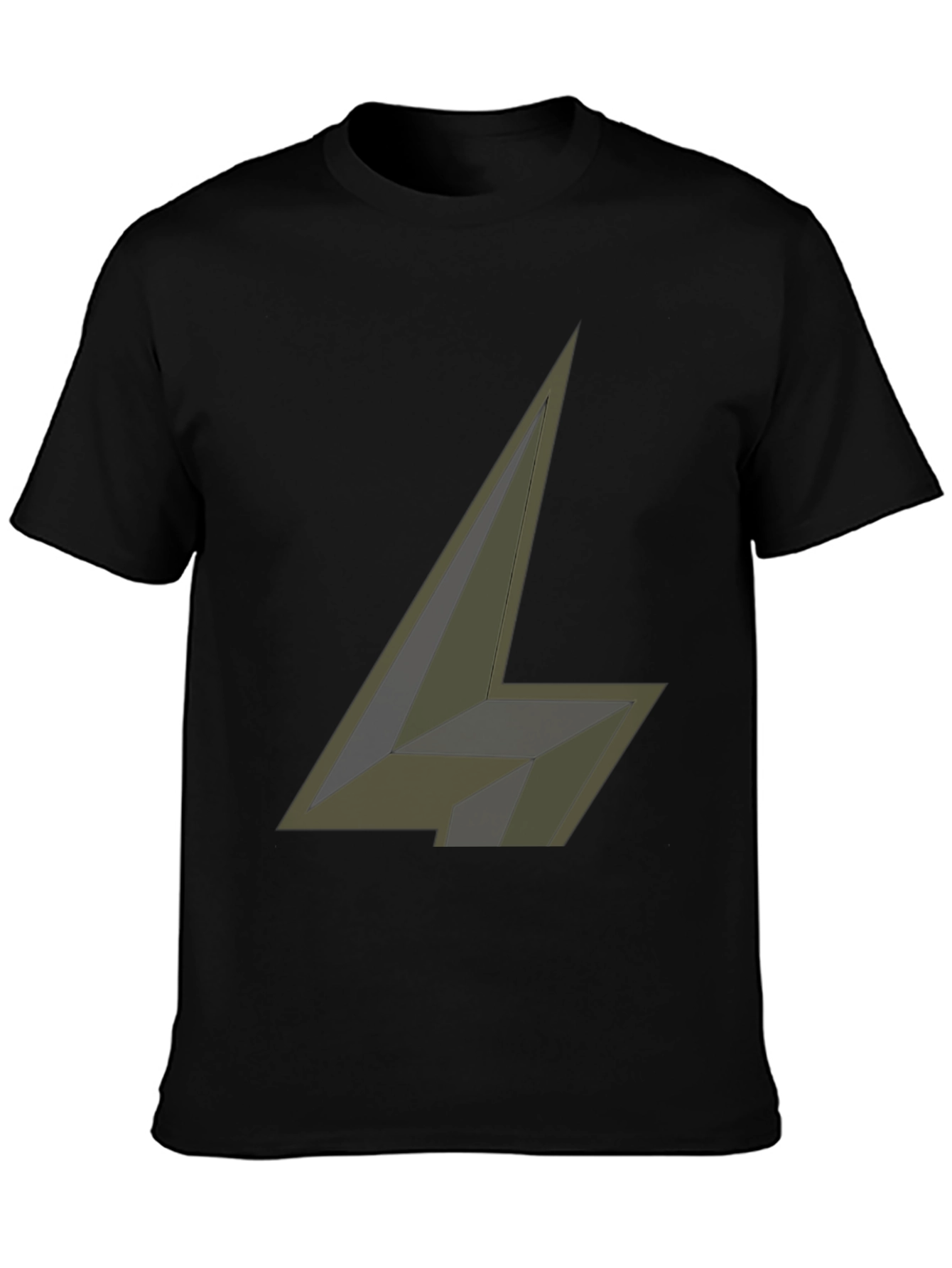 Abstract Geometric Design Black T-Shirt