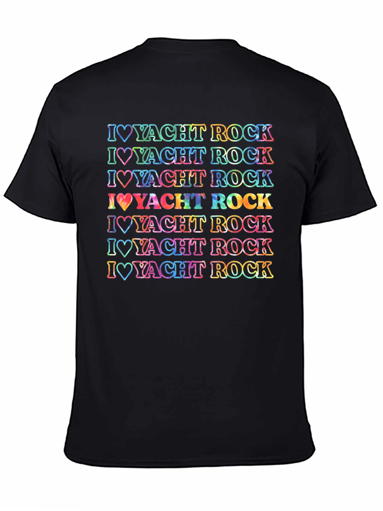 I Love Yacht Rock Retro Rainbow Graphic Tee