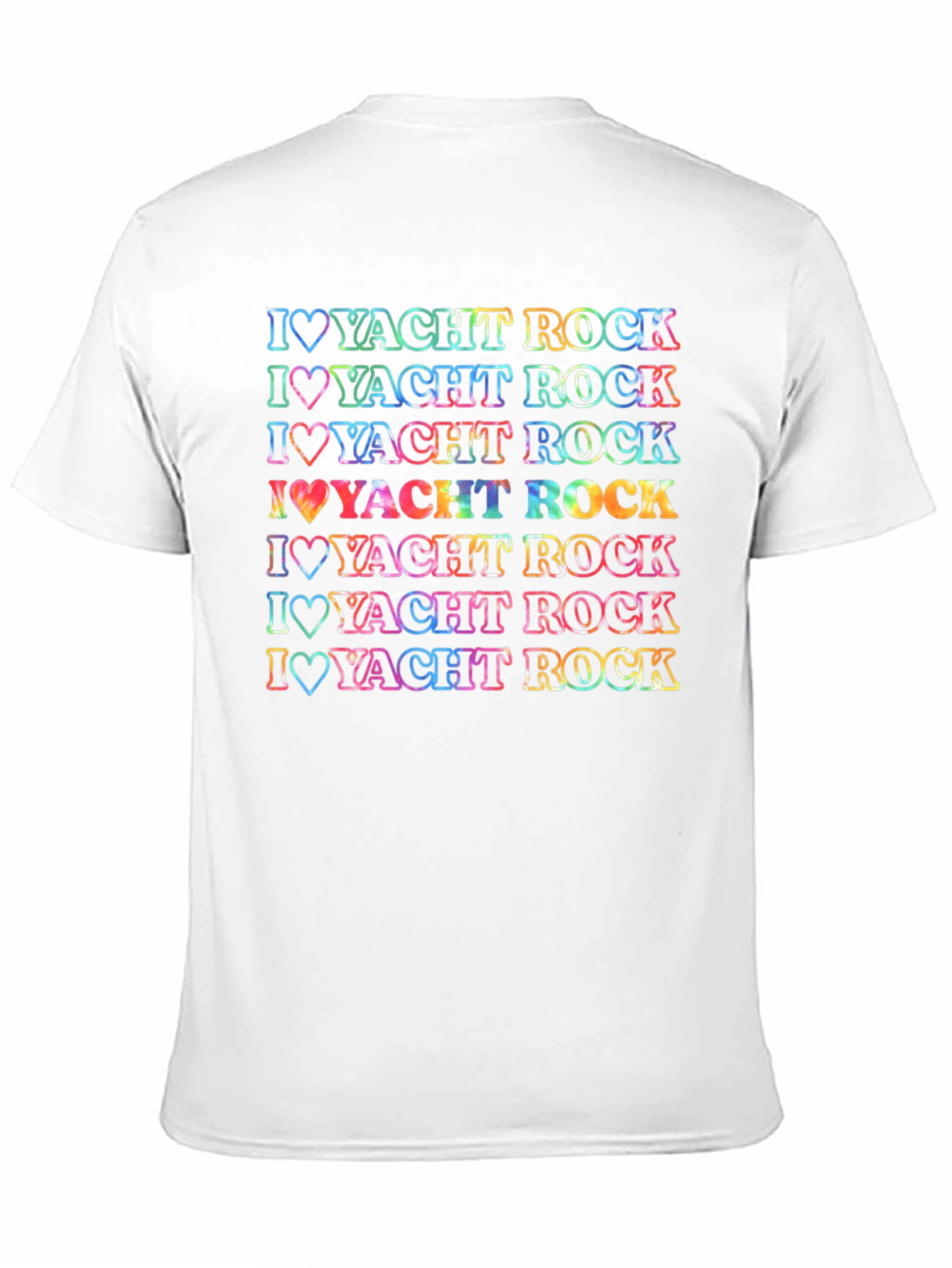 I Love Yacht Rock Retro Rainbow Graphic Tee