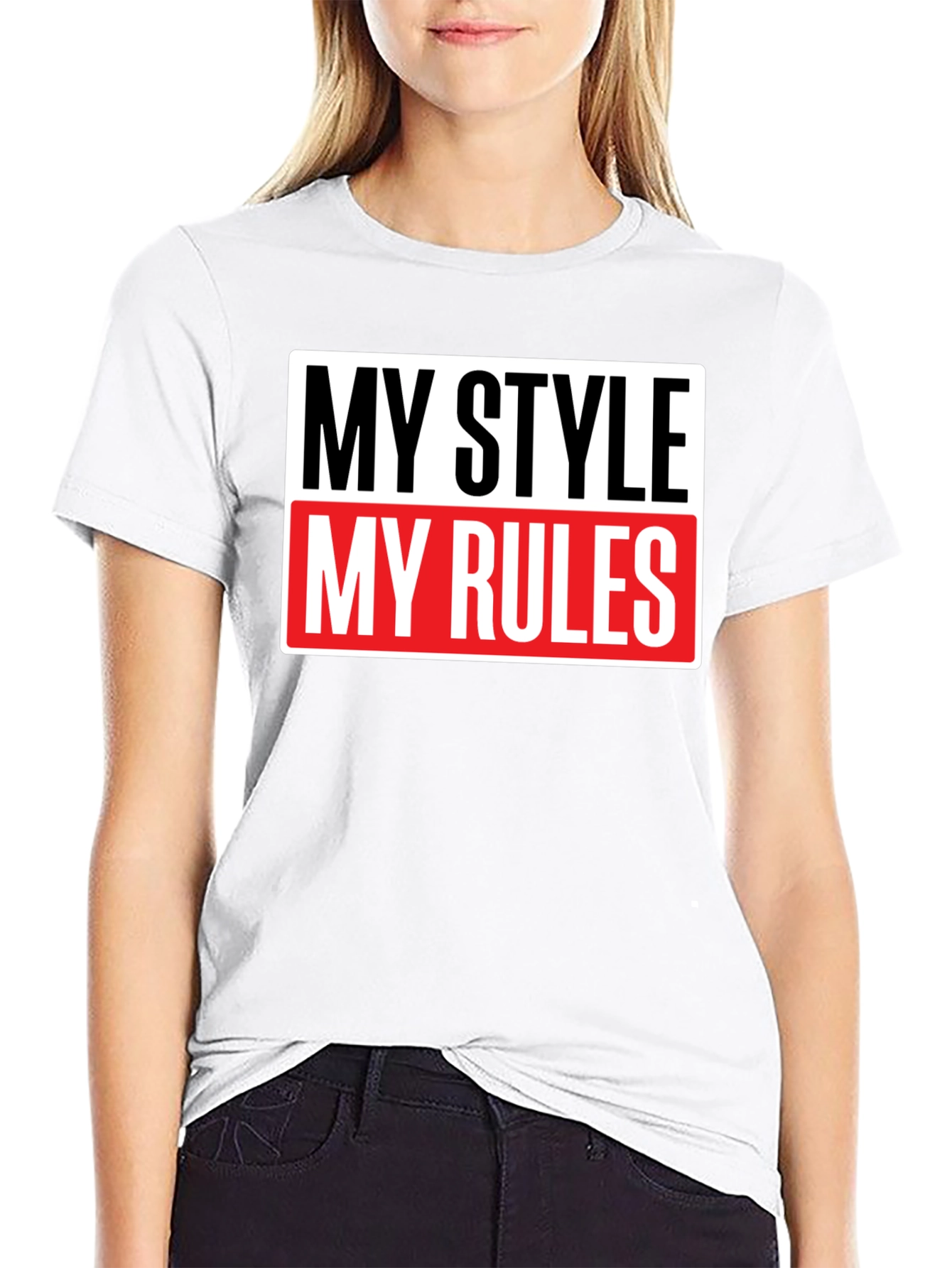 My Style My Rules Black Graphic Tee